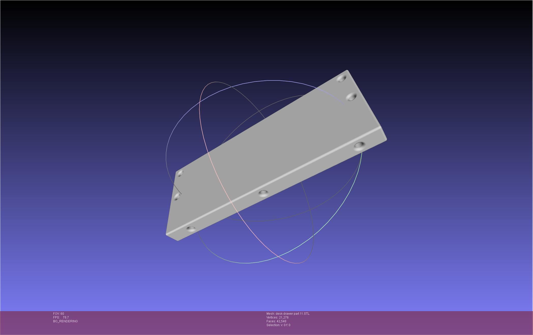 Basic Desk Drawer STL 3D print model_111