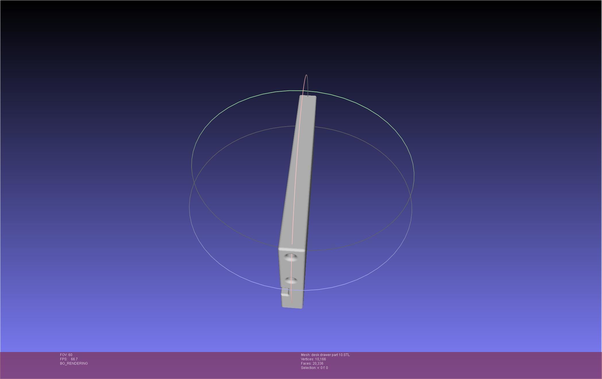 Basic Desk Drawer STL 3D print model_100