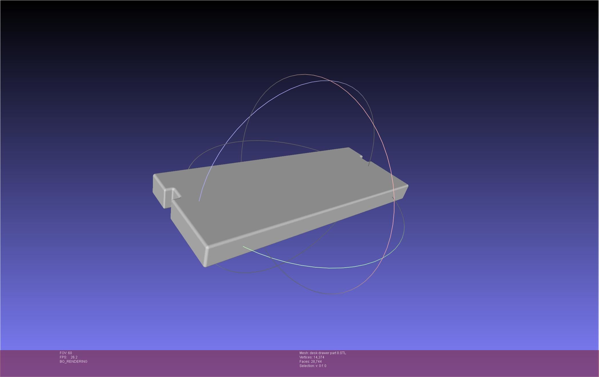 Basic Desk Drawer STL 3D print model_81