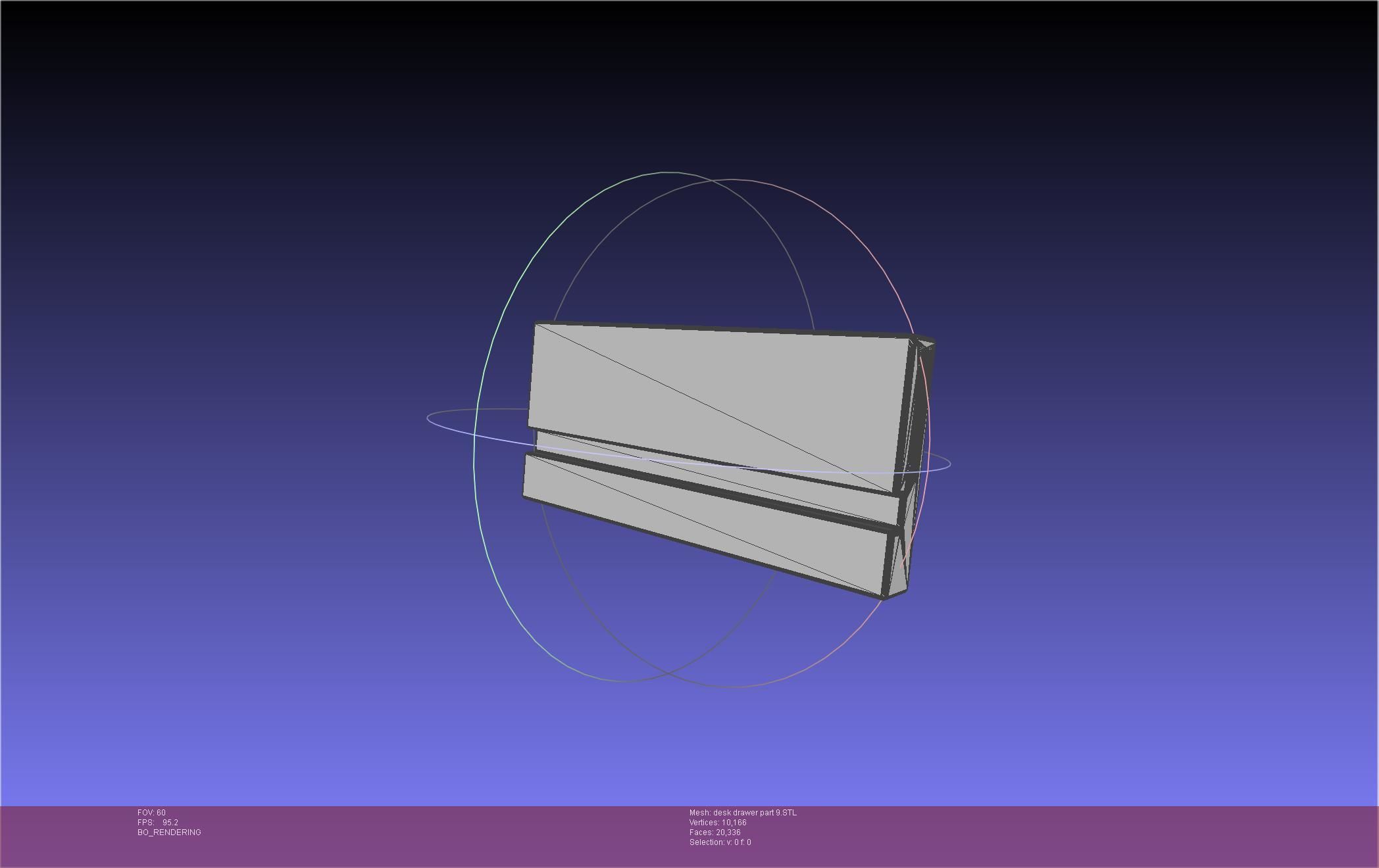 Basic Desk Drawer STL 3D print model_96