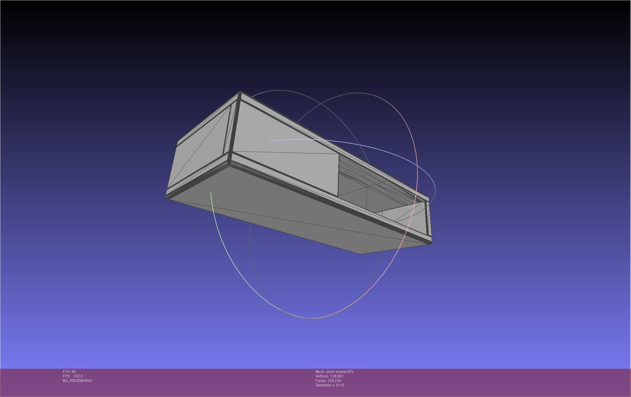 Basic Desk Drawer STL 3D print model_15