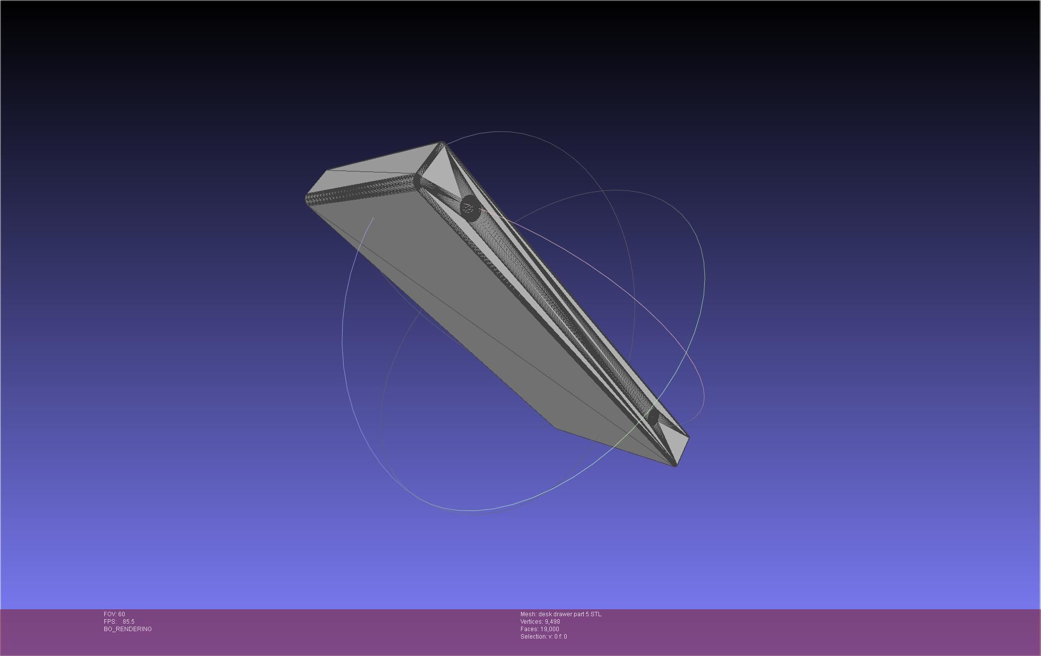 Basic Desk Drawer STL 3D print model_65