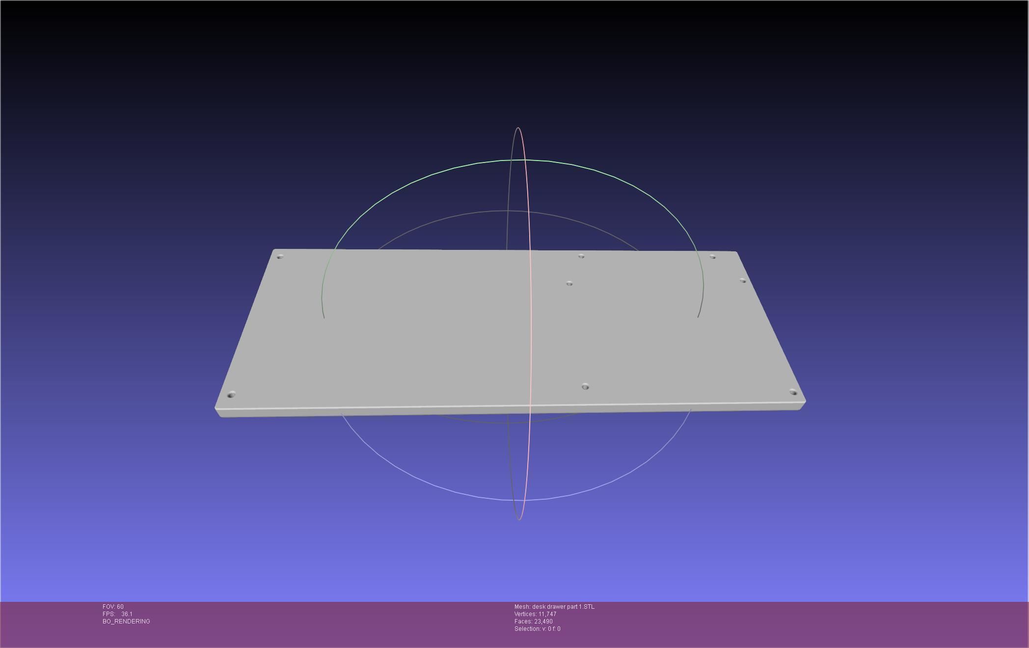 Basic Desk Drawer STL 3D print model_27