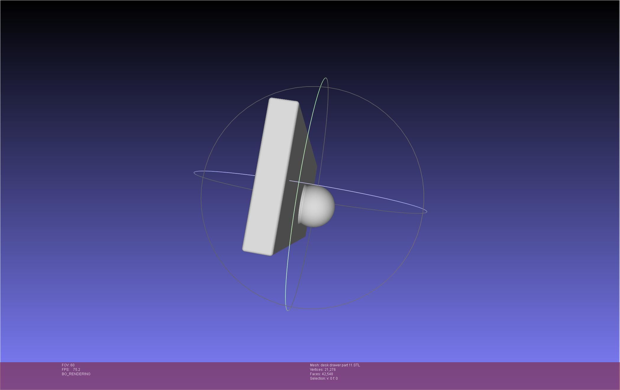 Basic Desk Drawer STL 3D print model_110