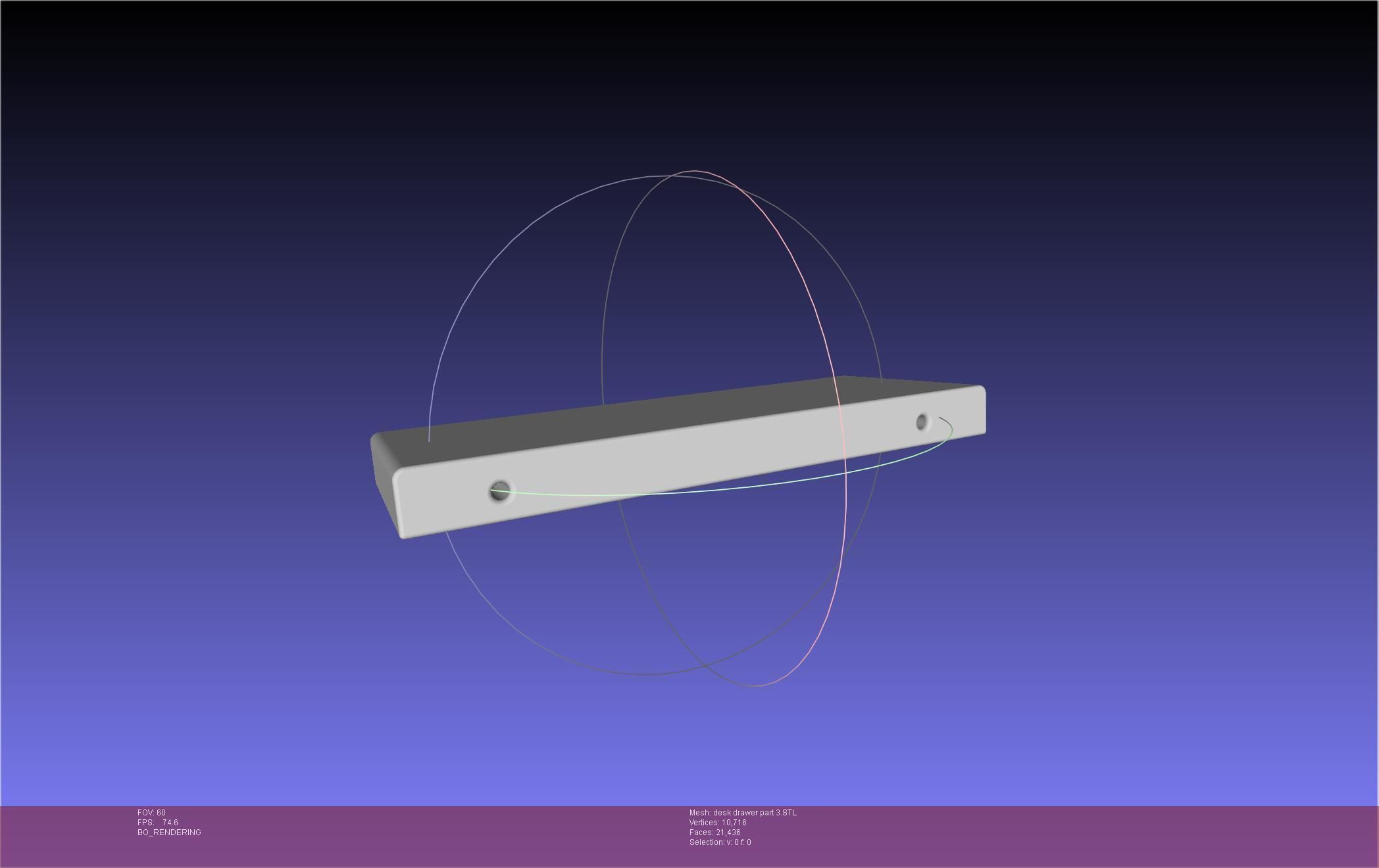 Basic Desk Drawer STL 3D print model_43