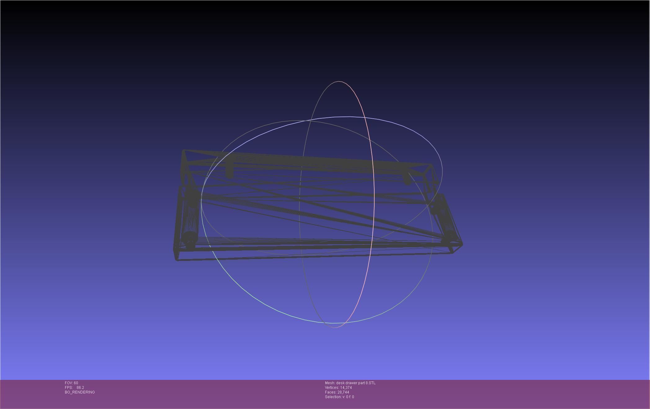 Basic Desk Drawer STL 3D print model_86