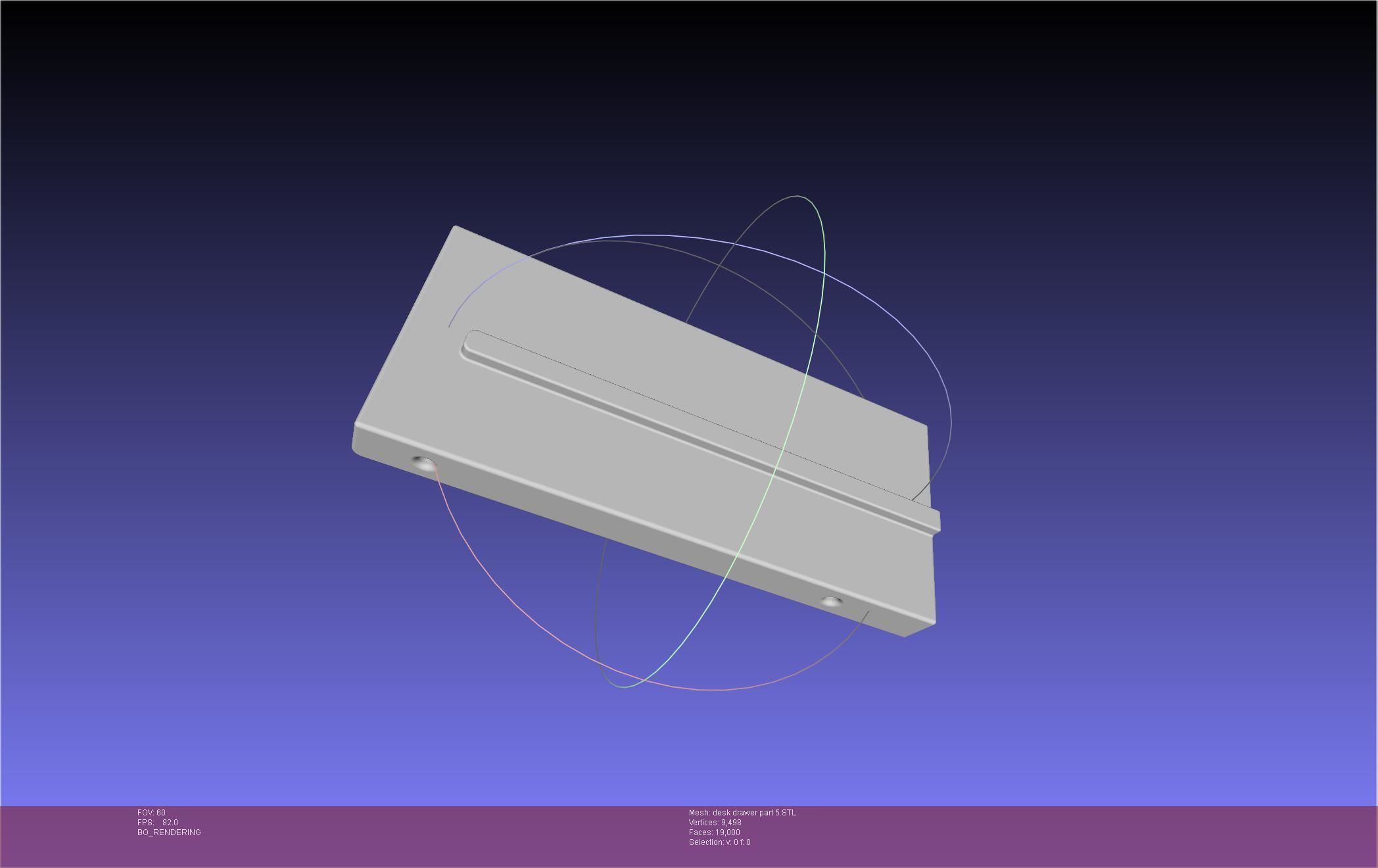Basic Desk Drawer STL 3D print model_60