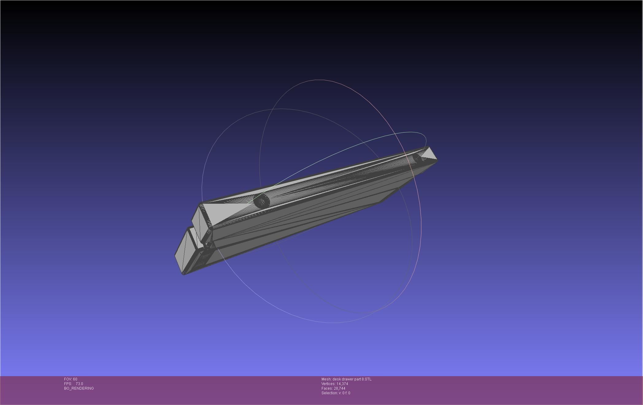 Basic Desk Drawer STL 3D print model_88