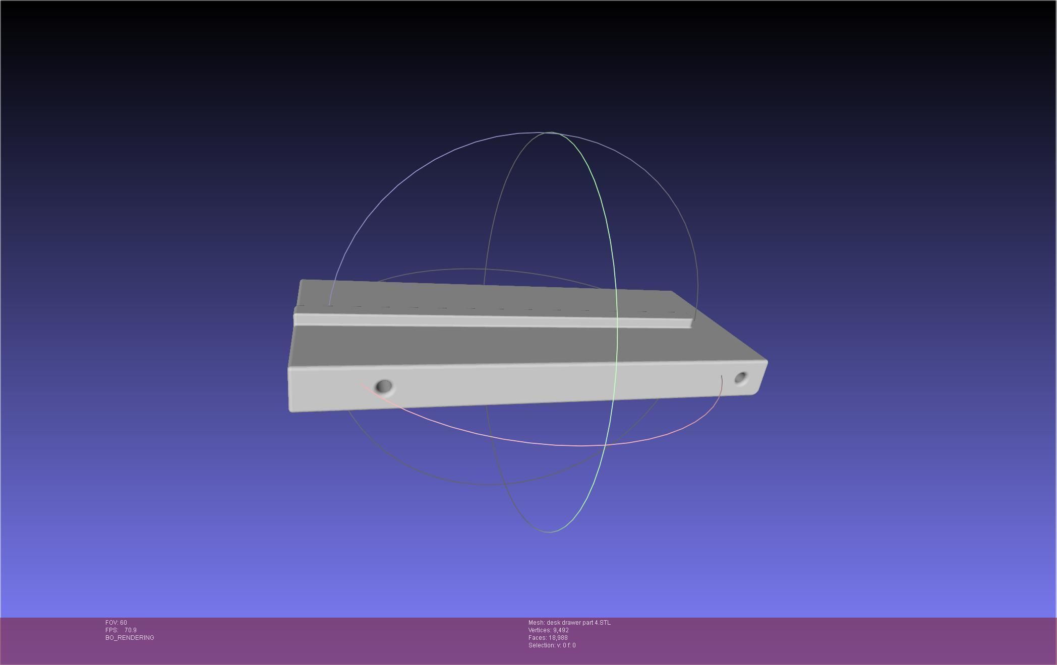 Basic Desk Drawer STL 3D print model_53