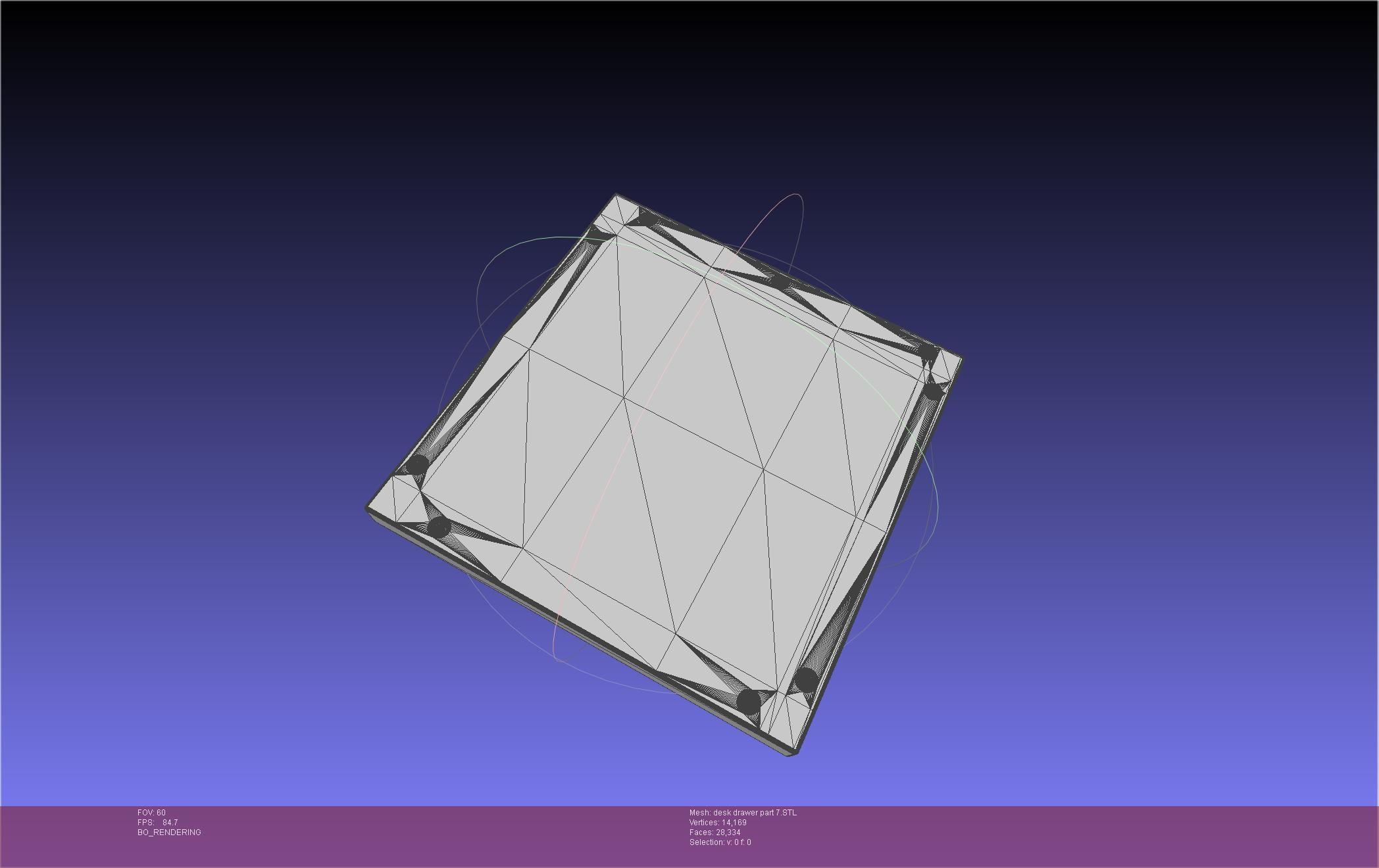 Basic Desk Drawer STL 3D print model_75