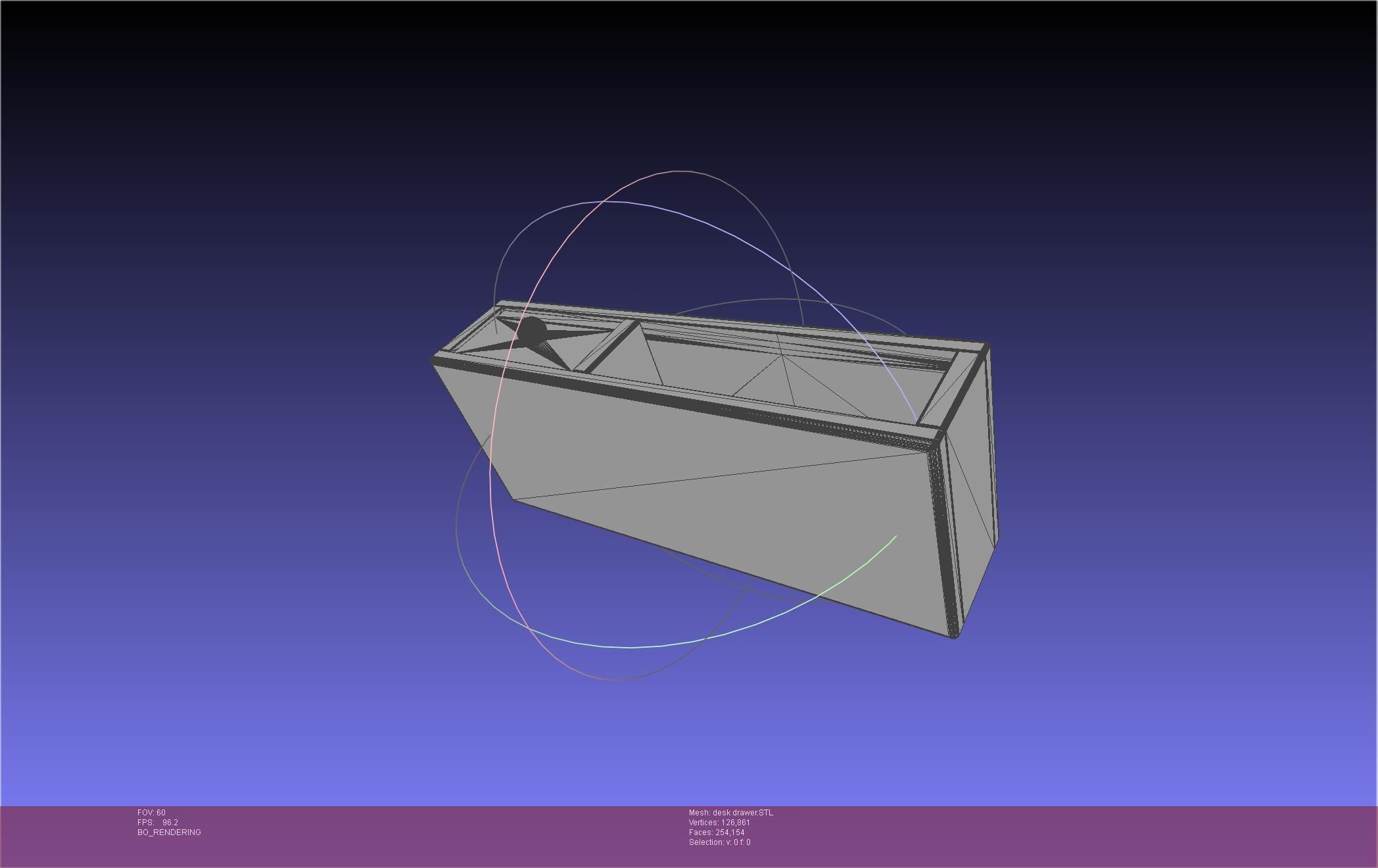 Basic Desk Drawer STL 3D print model_17