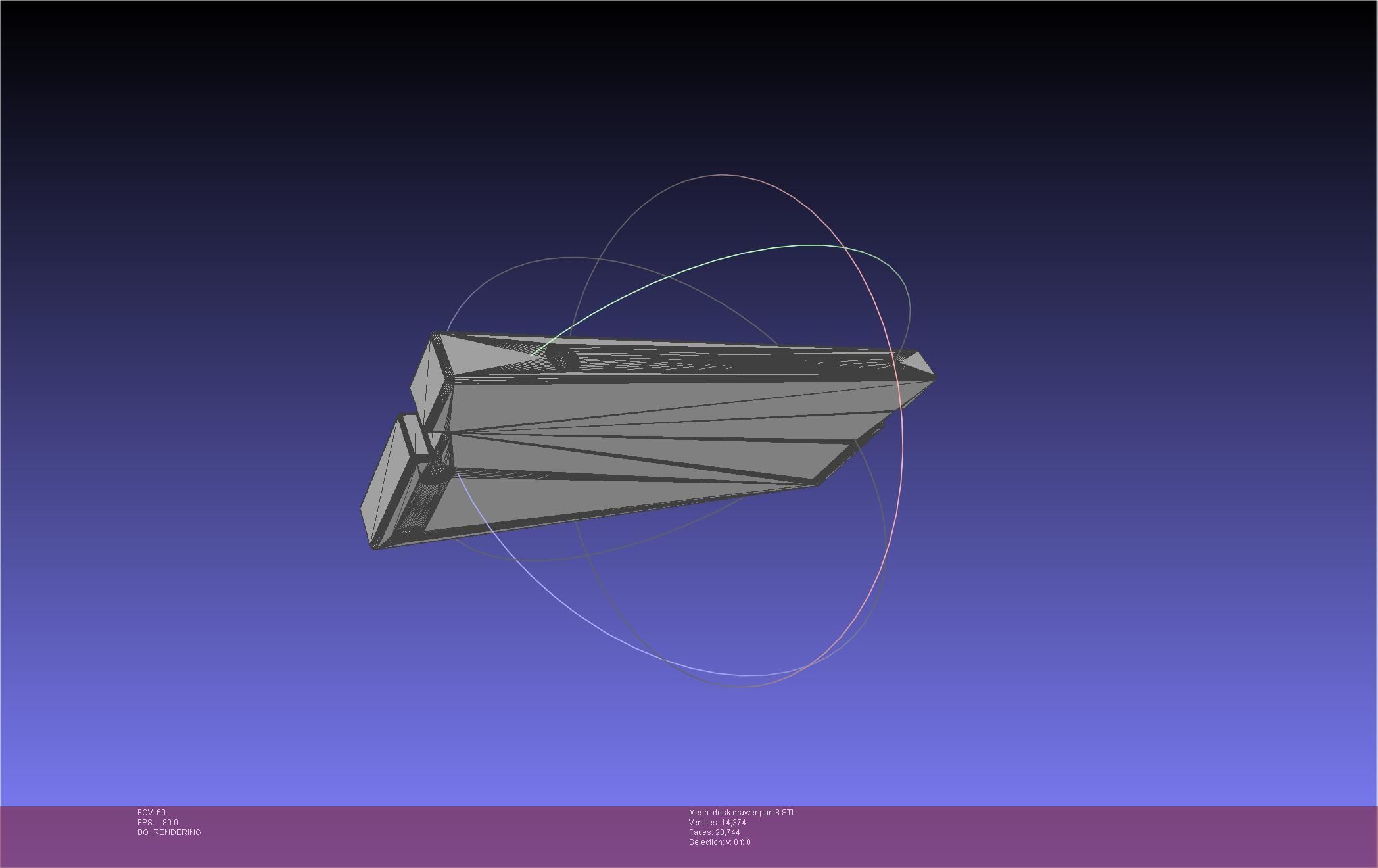 Basic Desk Drawer STL 3D print model_89