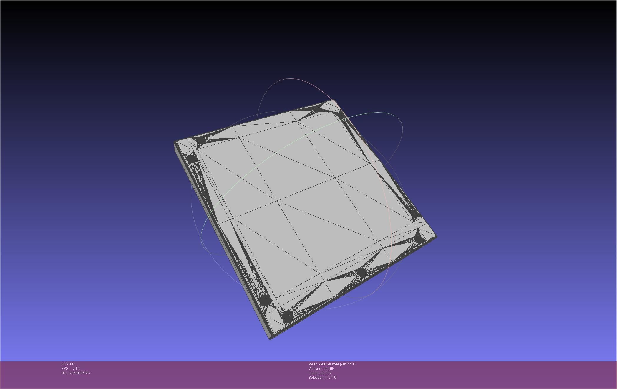 Basic Desk Drawer STL 3D print model_79
