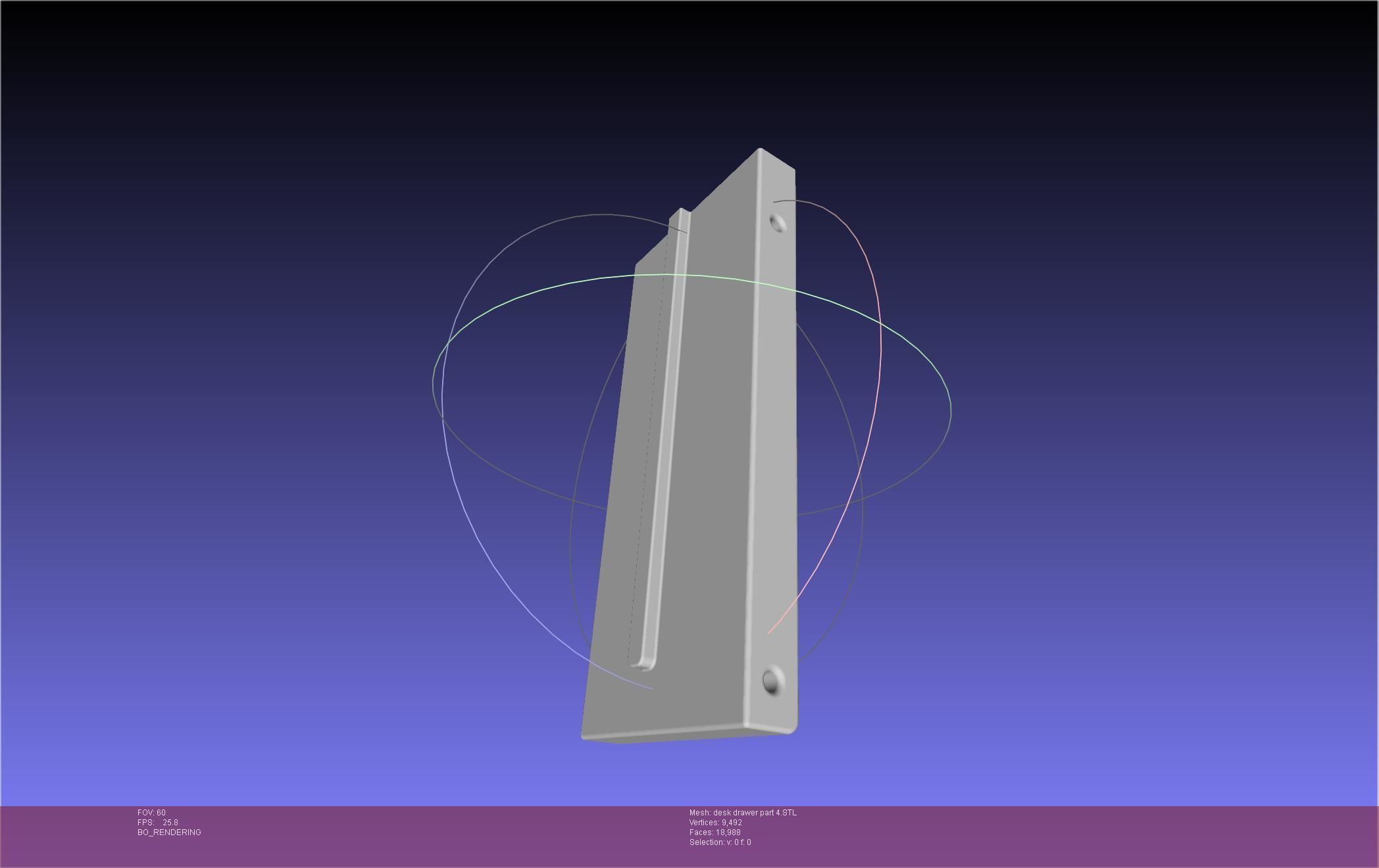 Basic Desk Drawer STL 3D print model_50