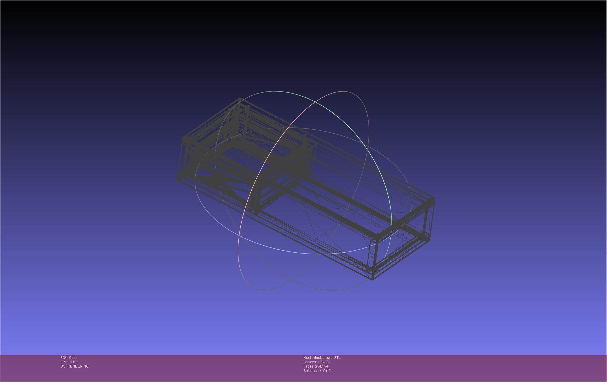 Basic Desk Drawer STL 3D print model_23