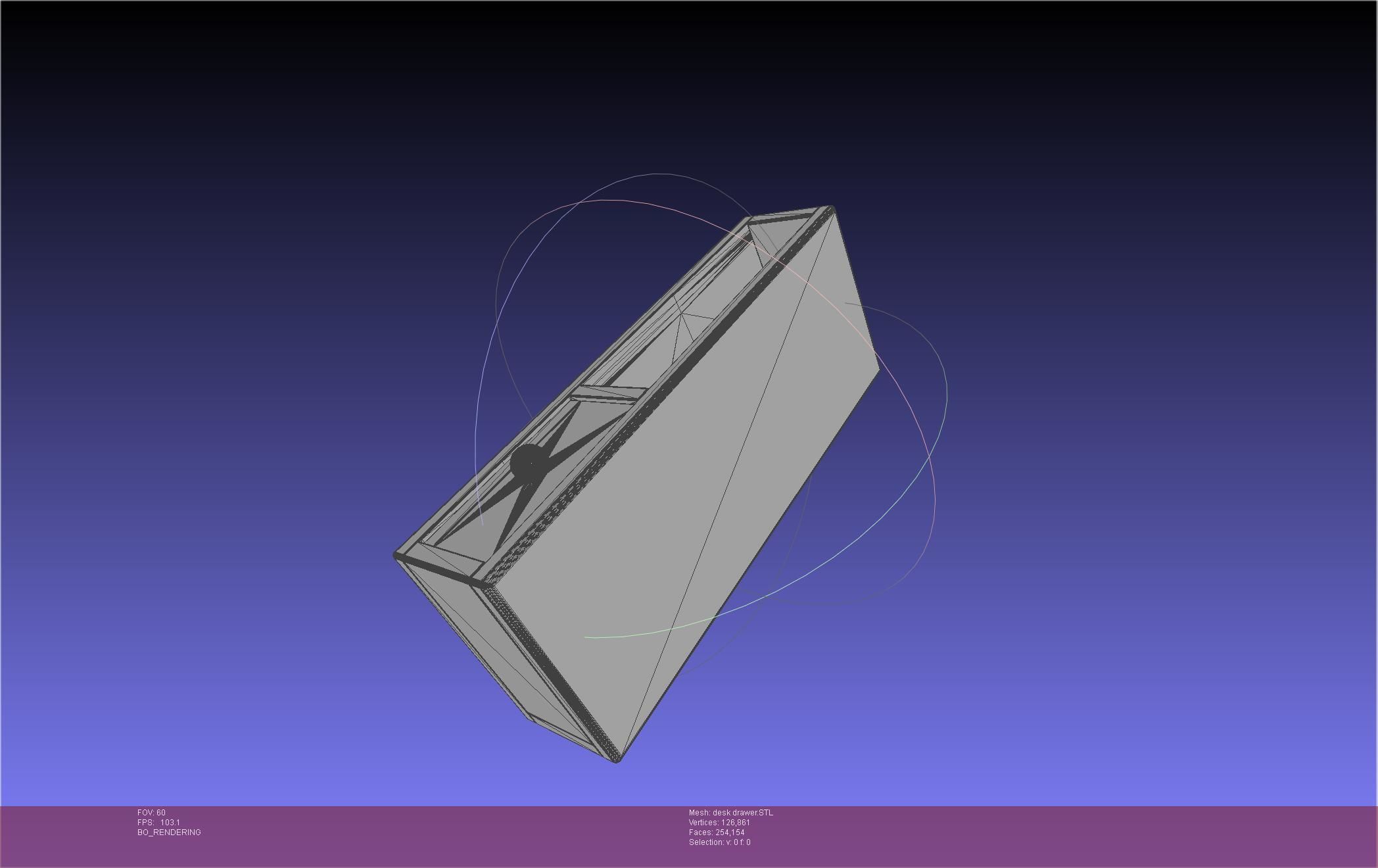 Basic Desk Drawer STL 3D print model_11
