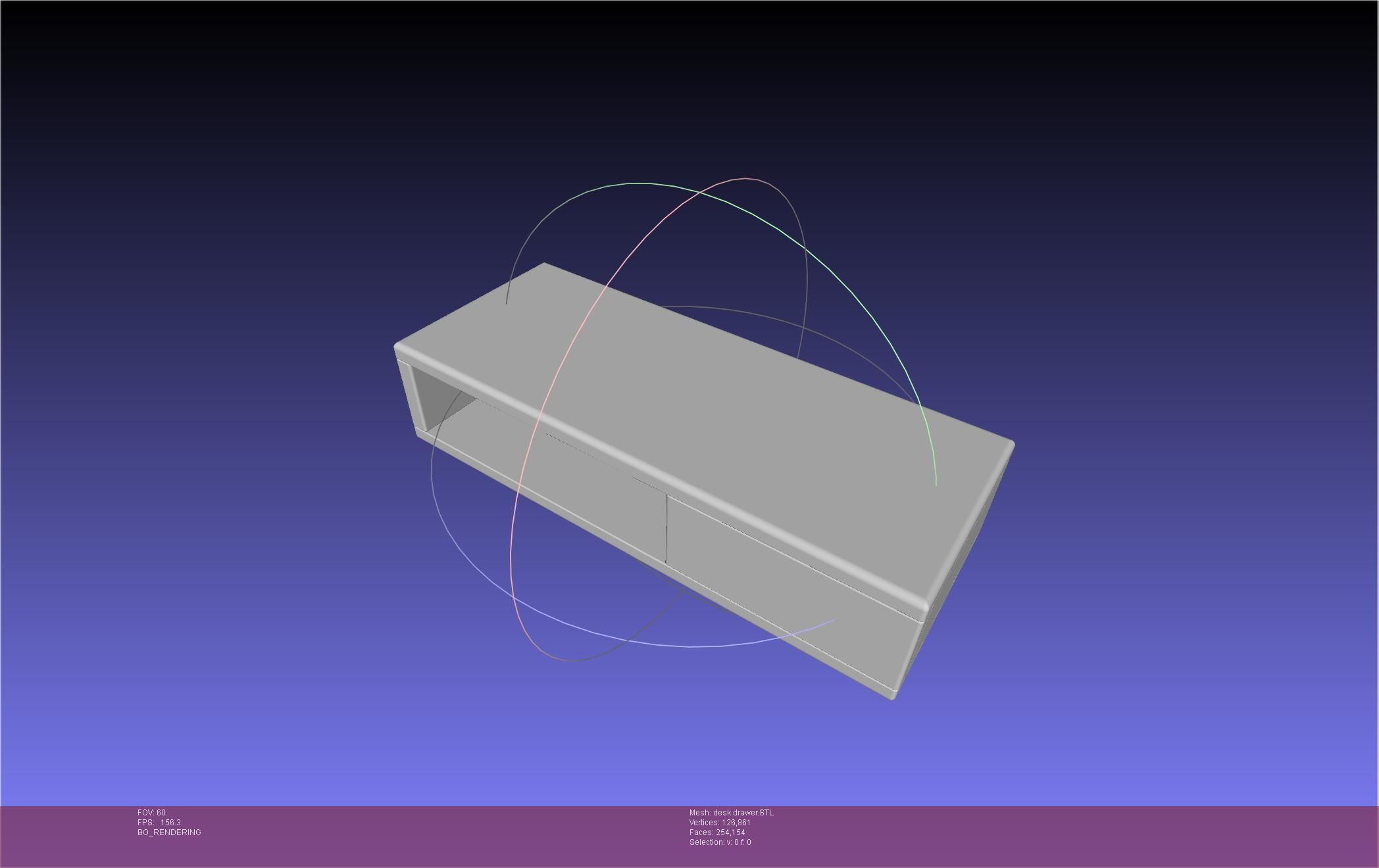 Basic Desk Drawer STL 3D print model_10