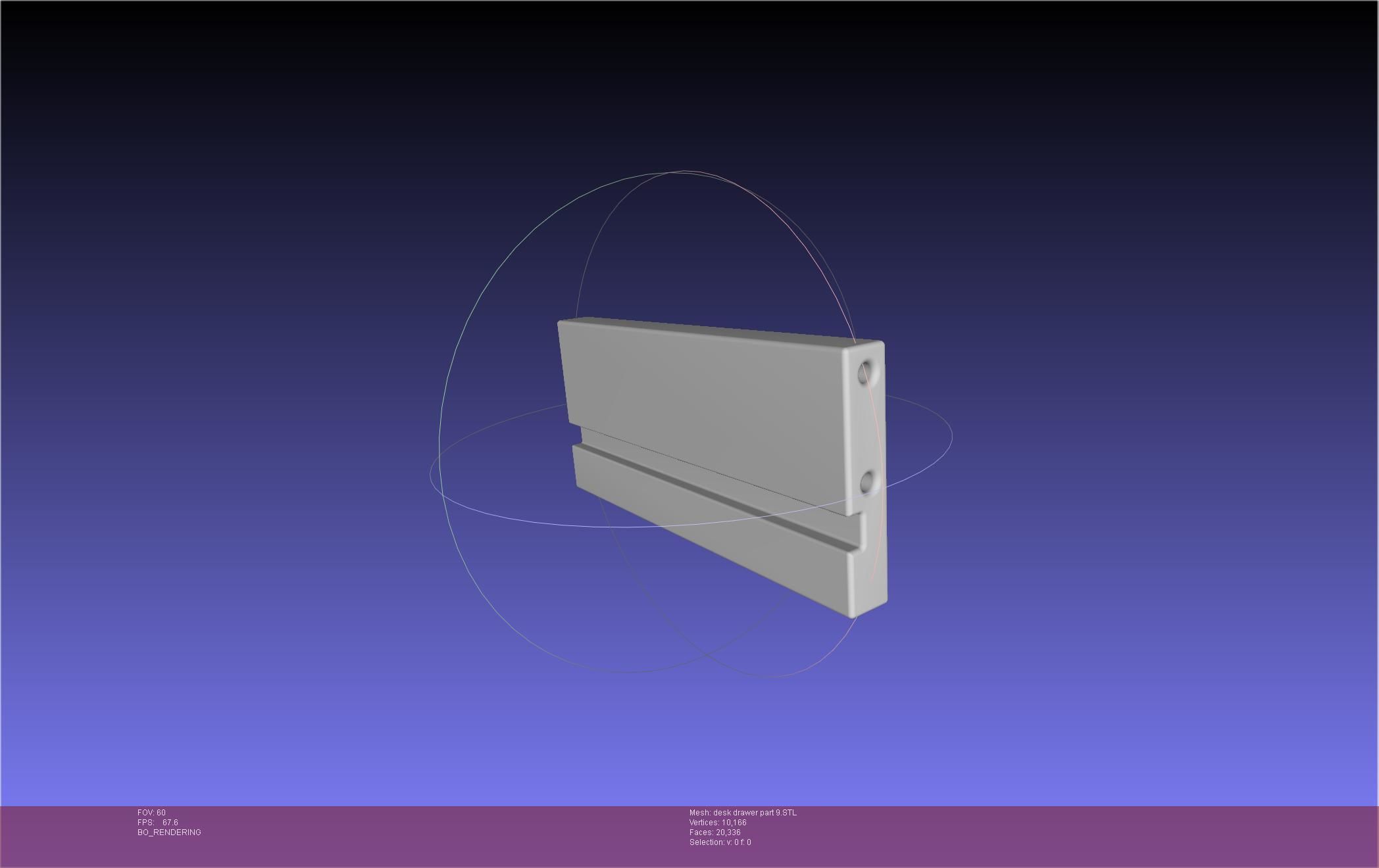 Basic Desk Drawer STL 3D print model_95