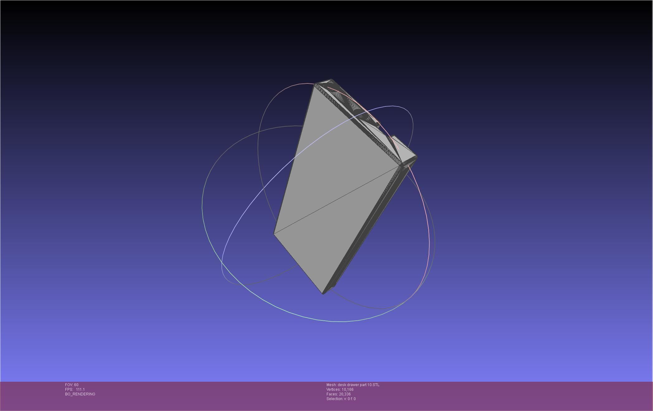 Basic Desk Drawer STL 3D print model_104