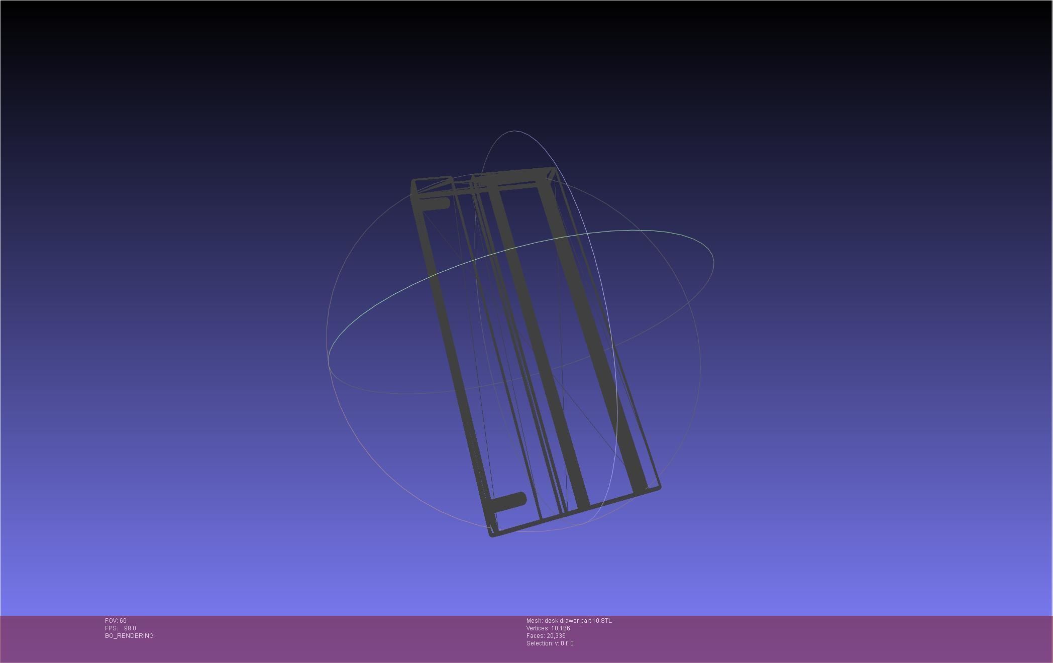 Basic Desk Drawer STL 3D print model_105