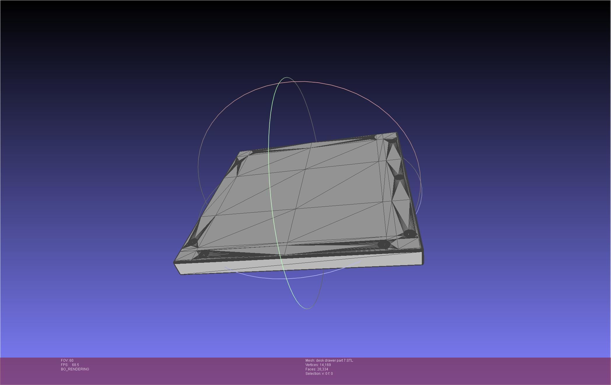 Basic Desk Drawer STL 3D print model_77