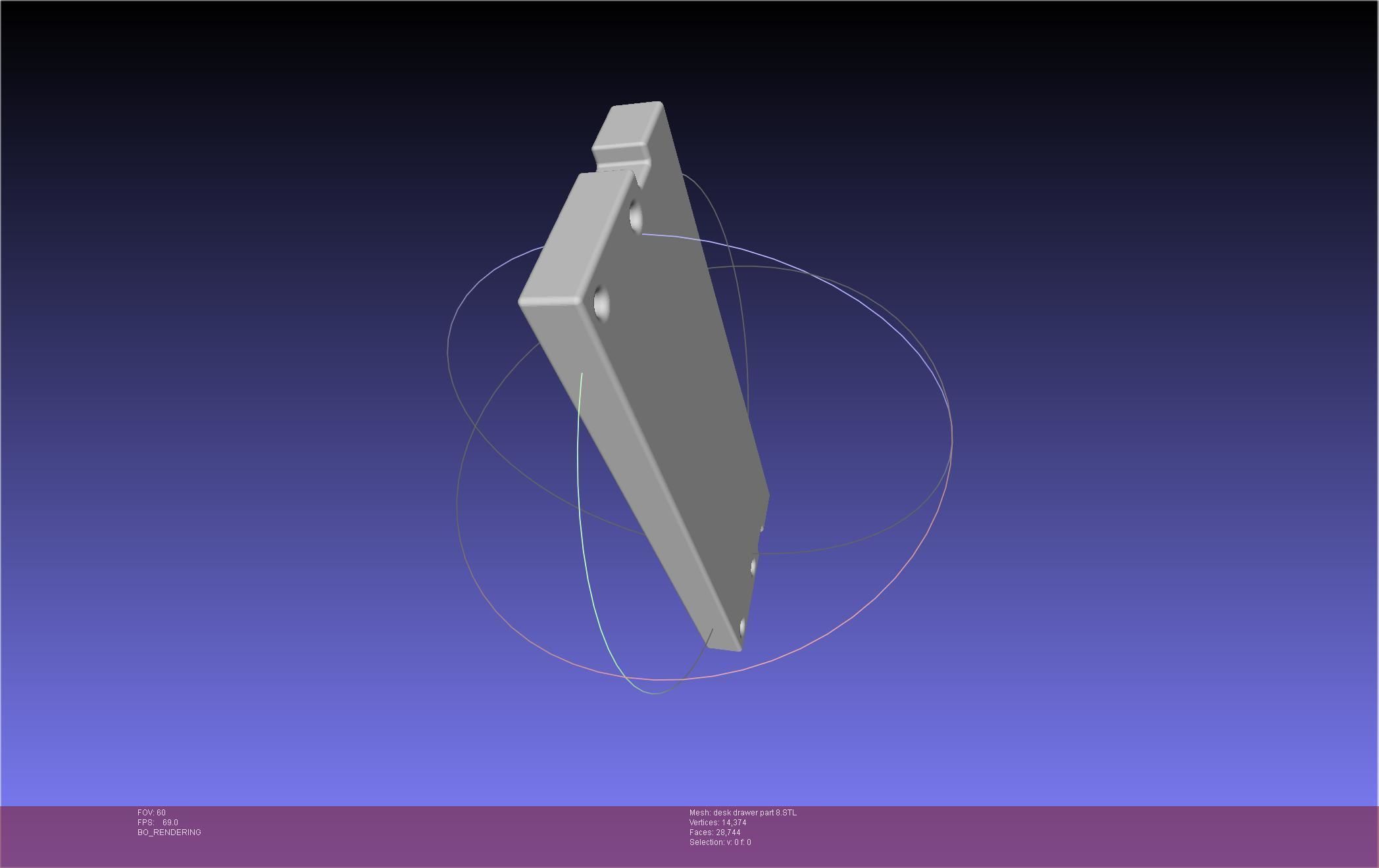 Basic Desk Drawer STL 3D print model_92