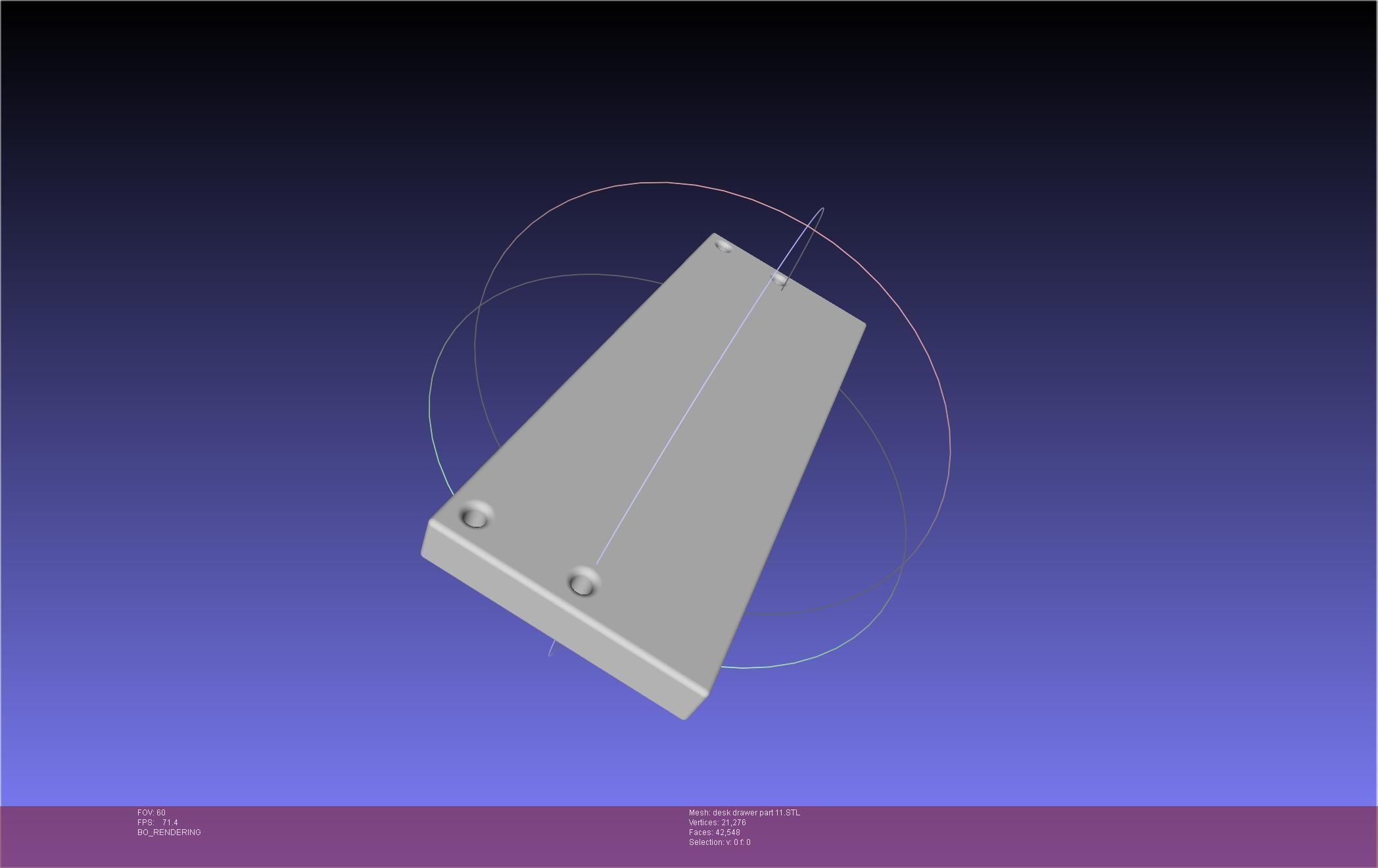 Basic Desk Drawer STL 3D print model_113