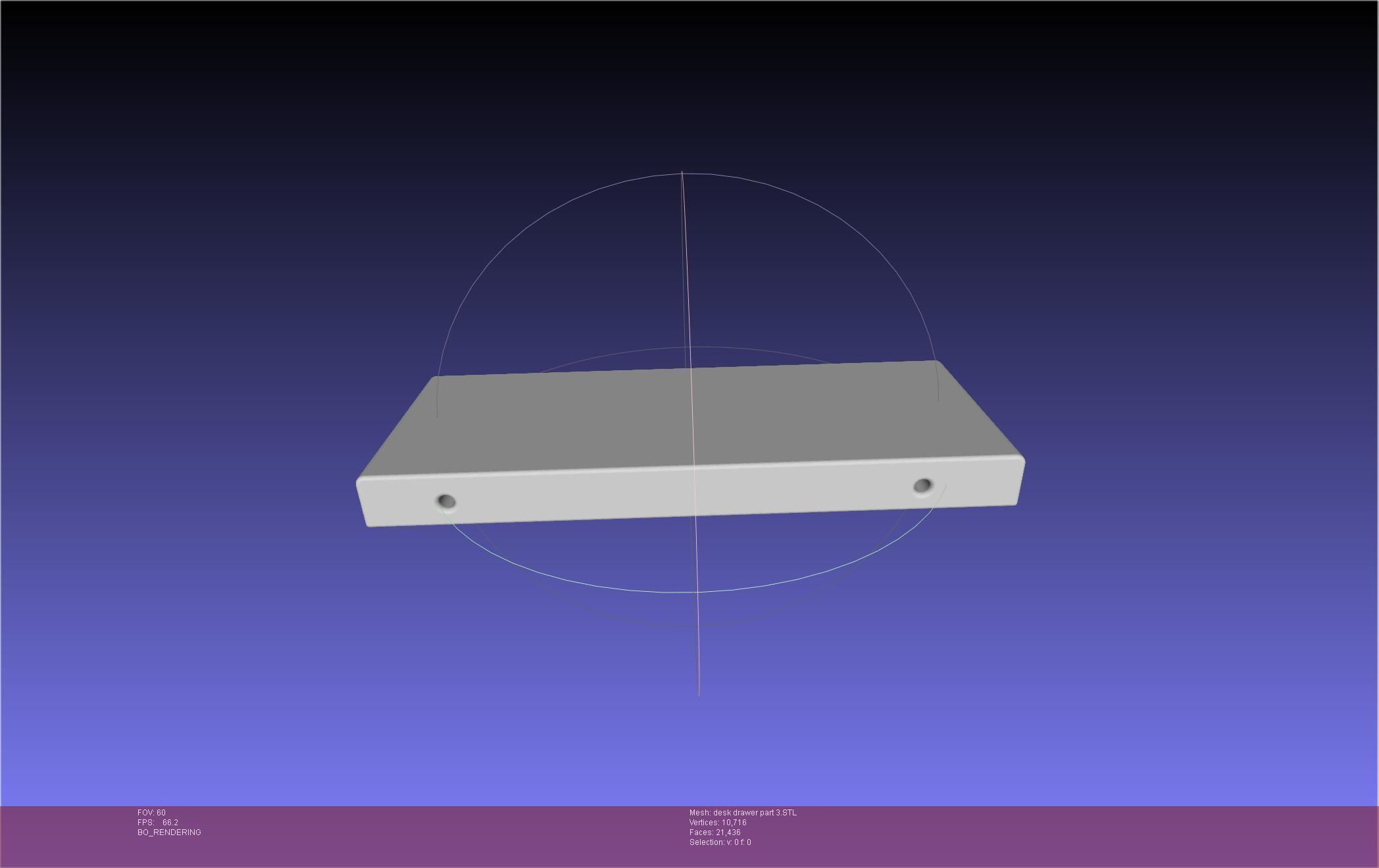 Basic Desk Drawer STL 3D print model_42