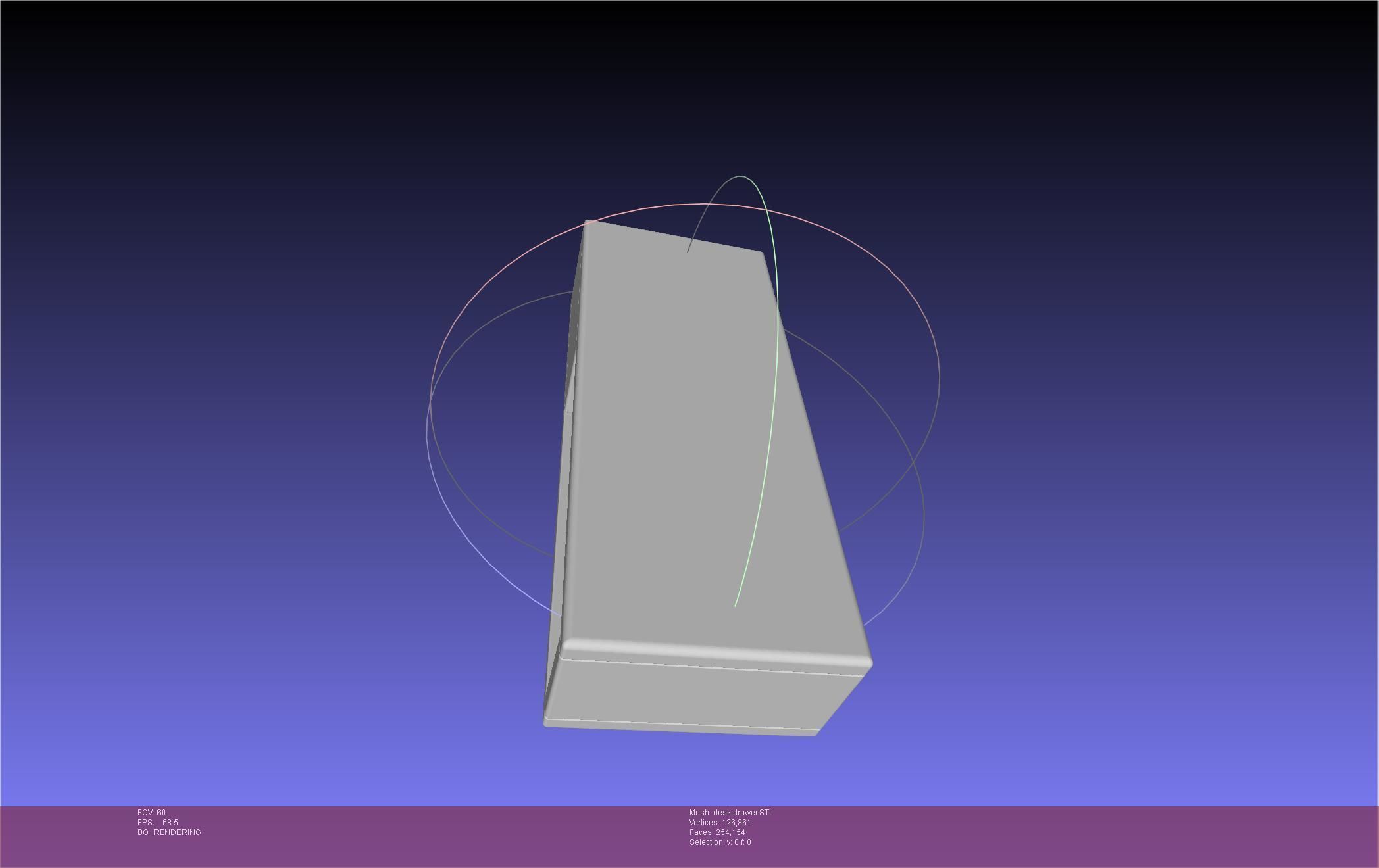 Basic Desk Drawer STL 3D print model_4