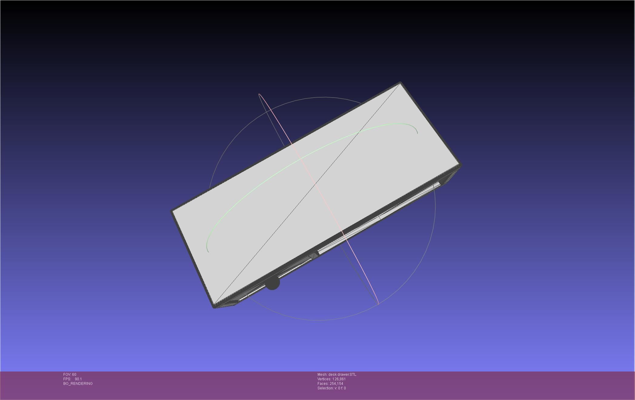Basic Desk Drawer STL 3D print model_13