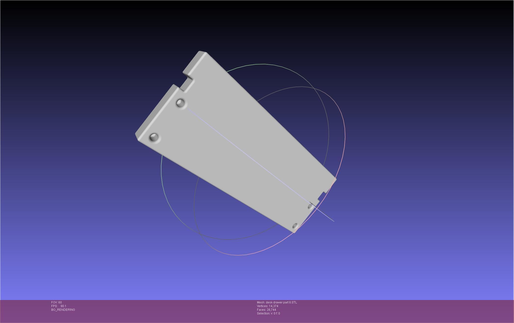 Basic Desk Drawer STL 3D print model_91