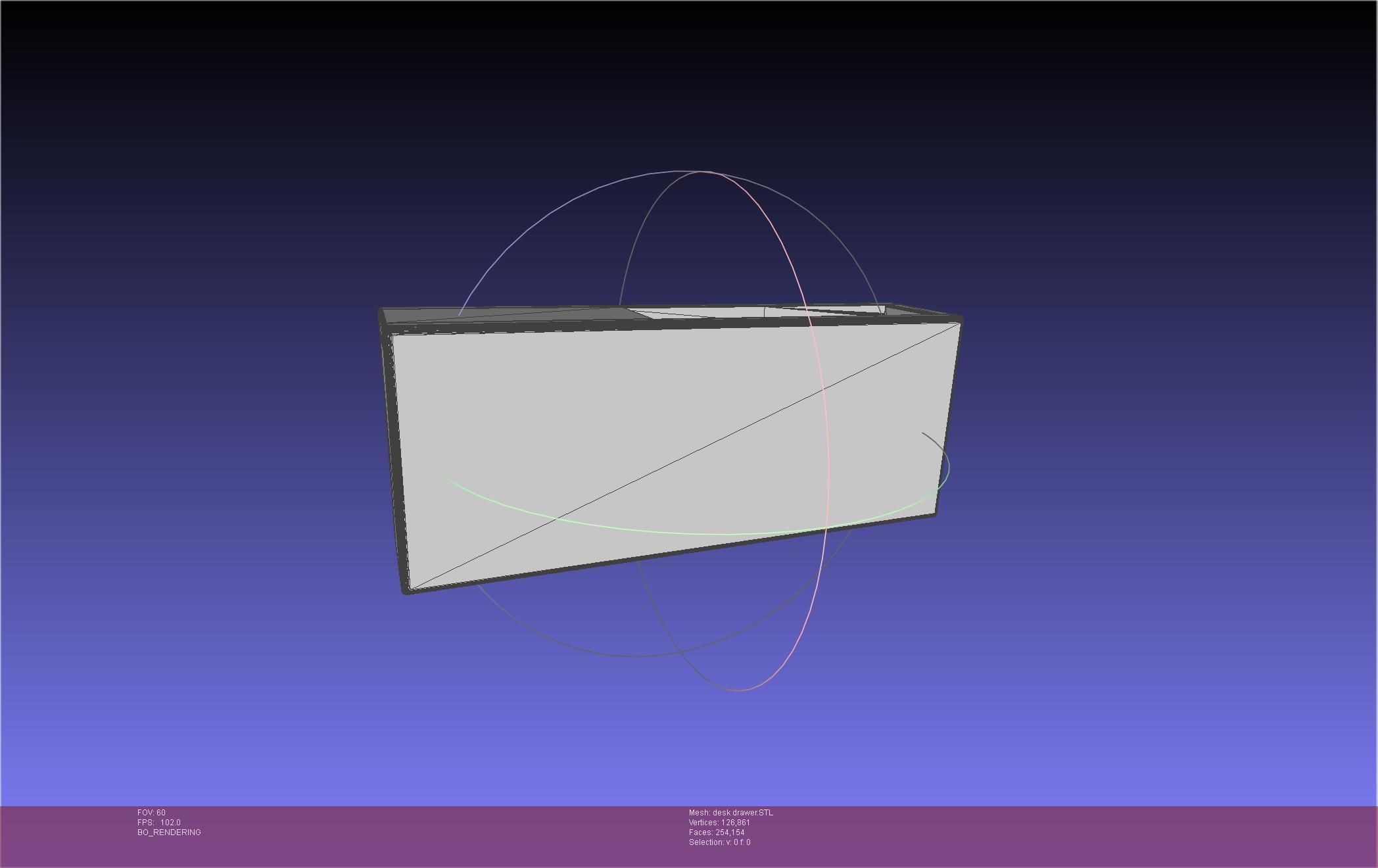 Basic Desk Drawer STL 3D print model_14
