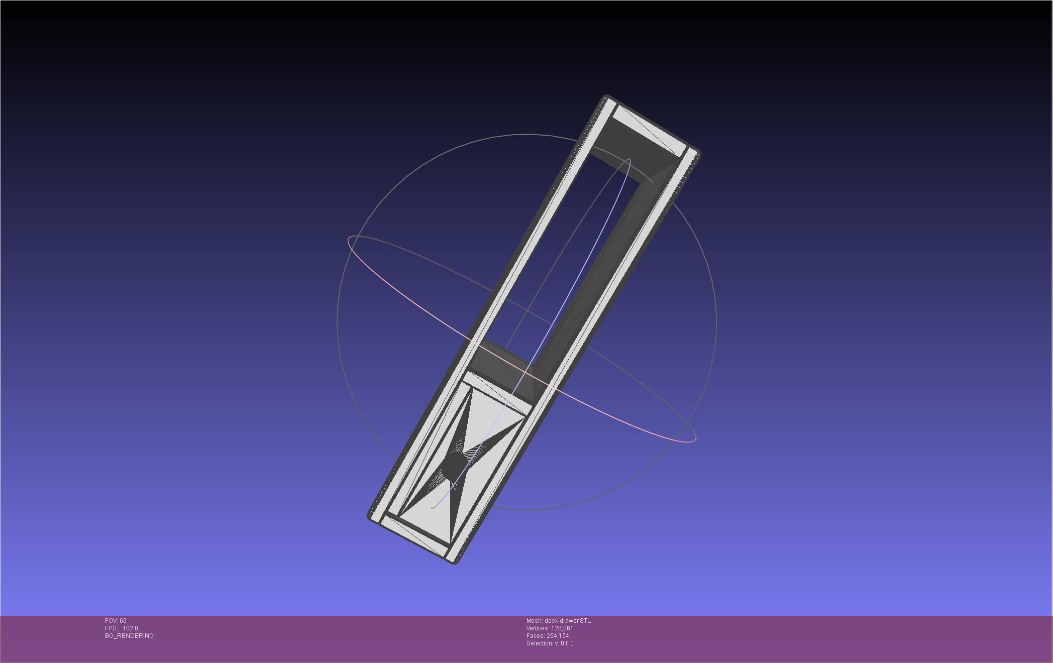 Basic Desk Drawer STL 3D print model_12