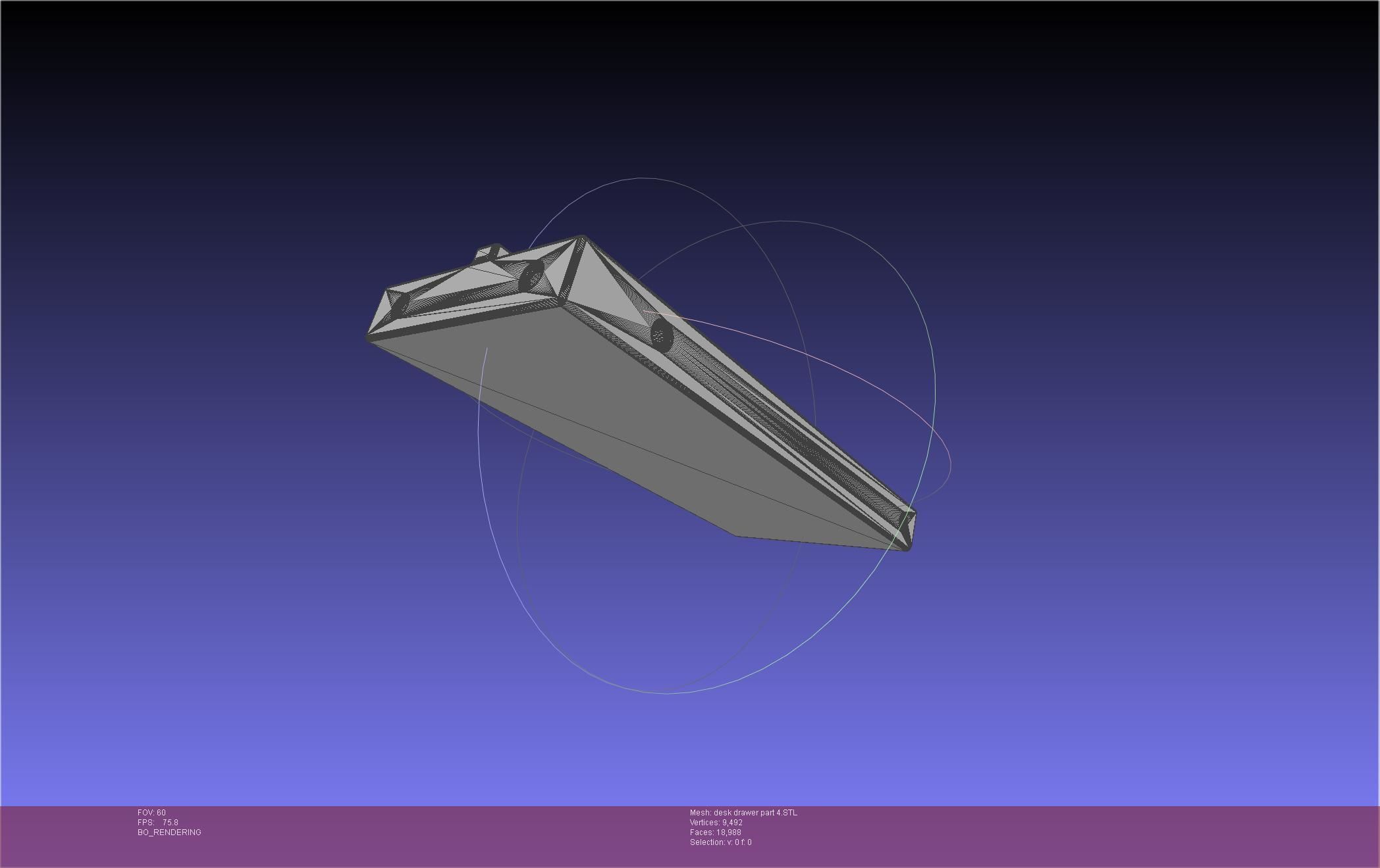 Basic Desk Drawer STL 3D print model_55