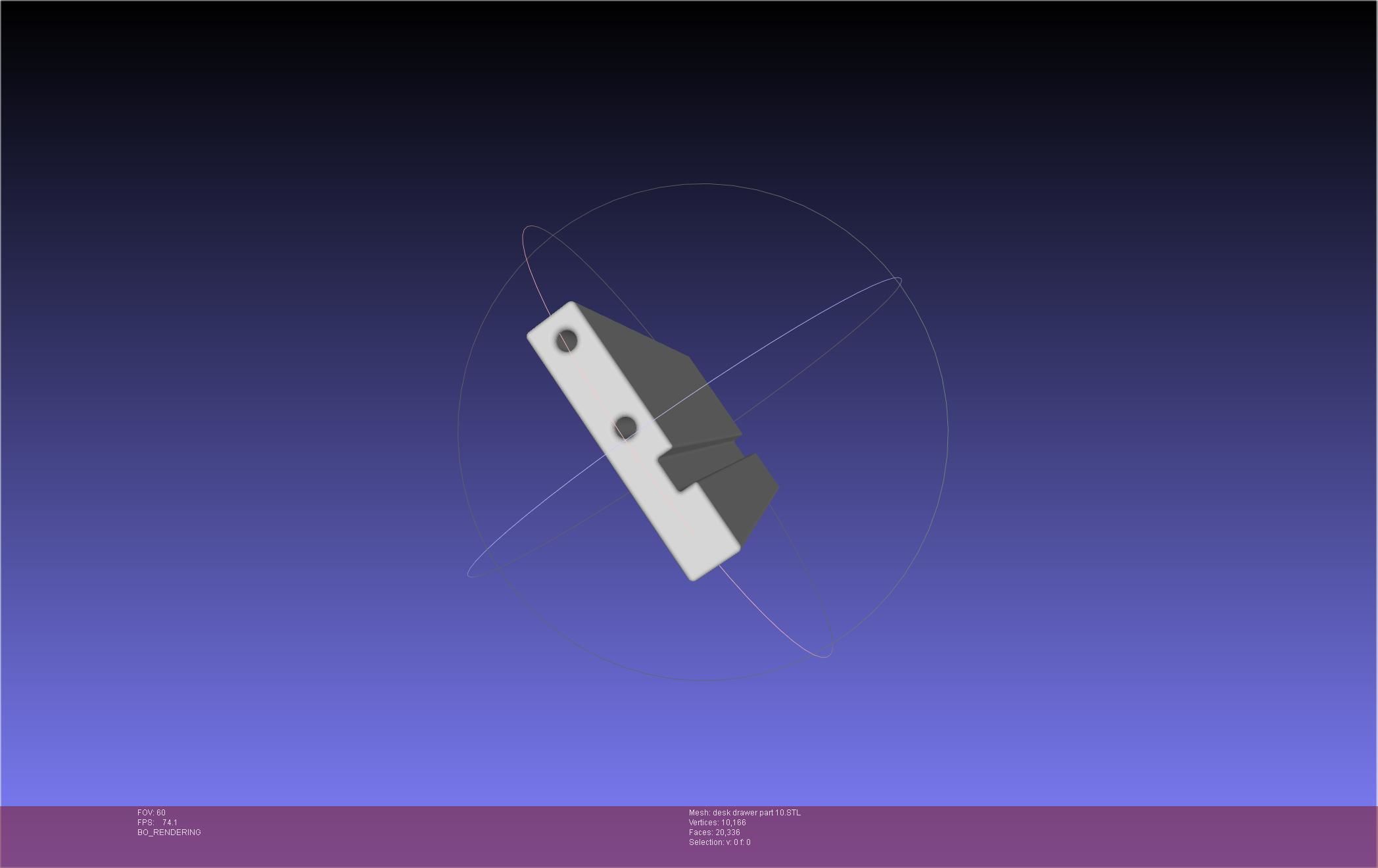 Basic Desk Drawer STL 3D print model_102