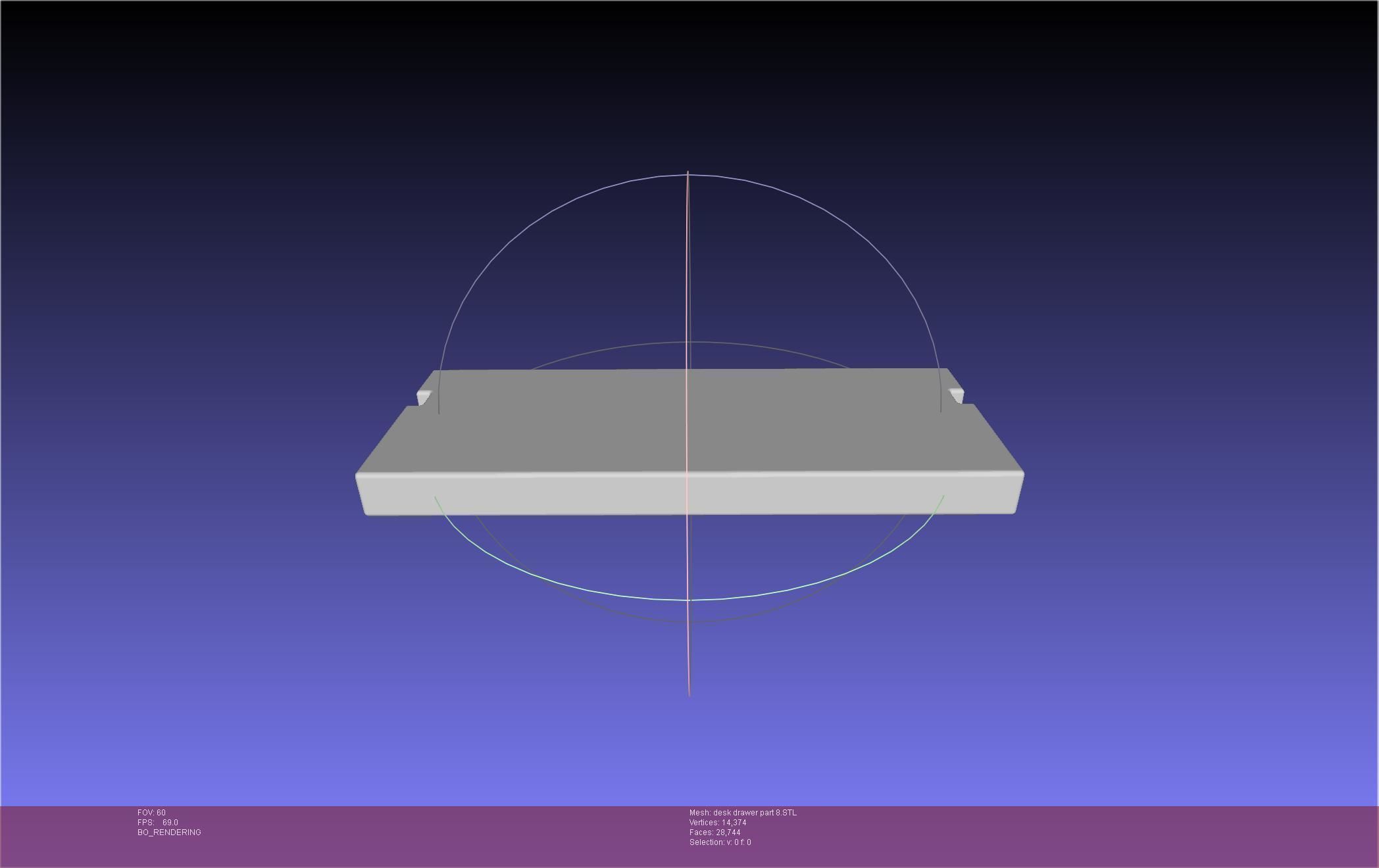 Basic Desk Drawer STL 3D print model_80