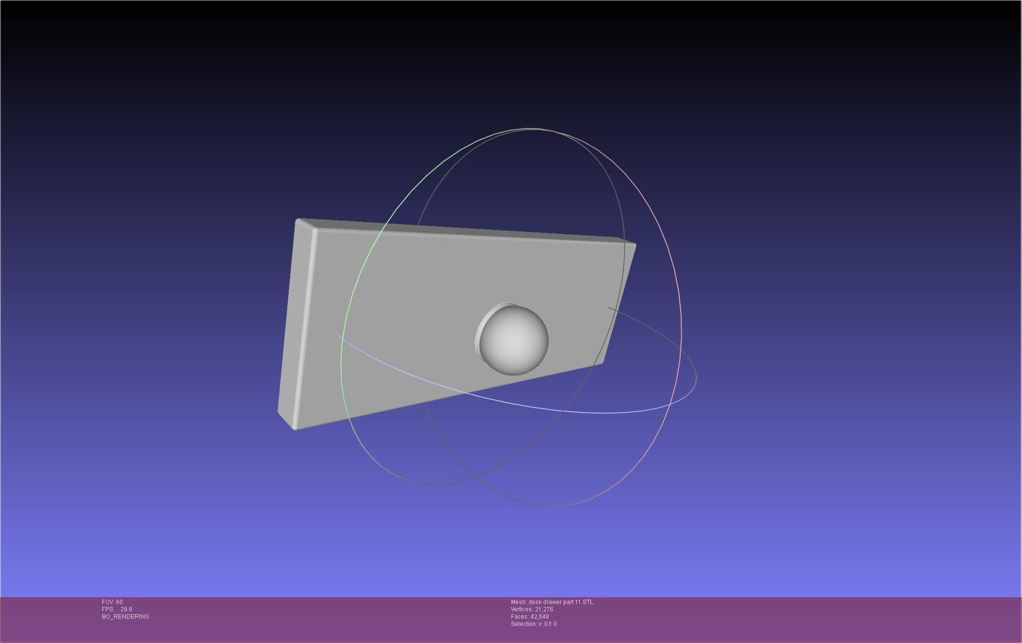 Basic Desk Drawer STL 3D print model_109