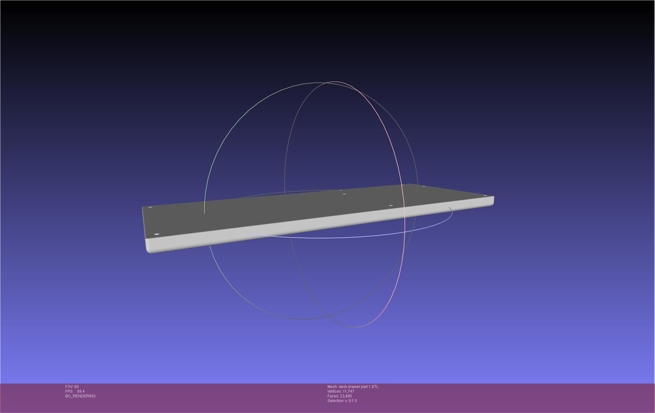 Basic Desk Drawer STL 3D print model_28