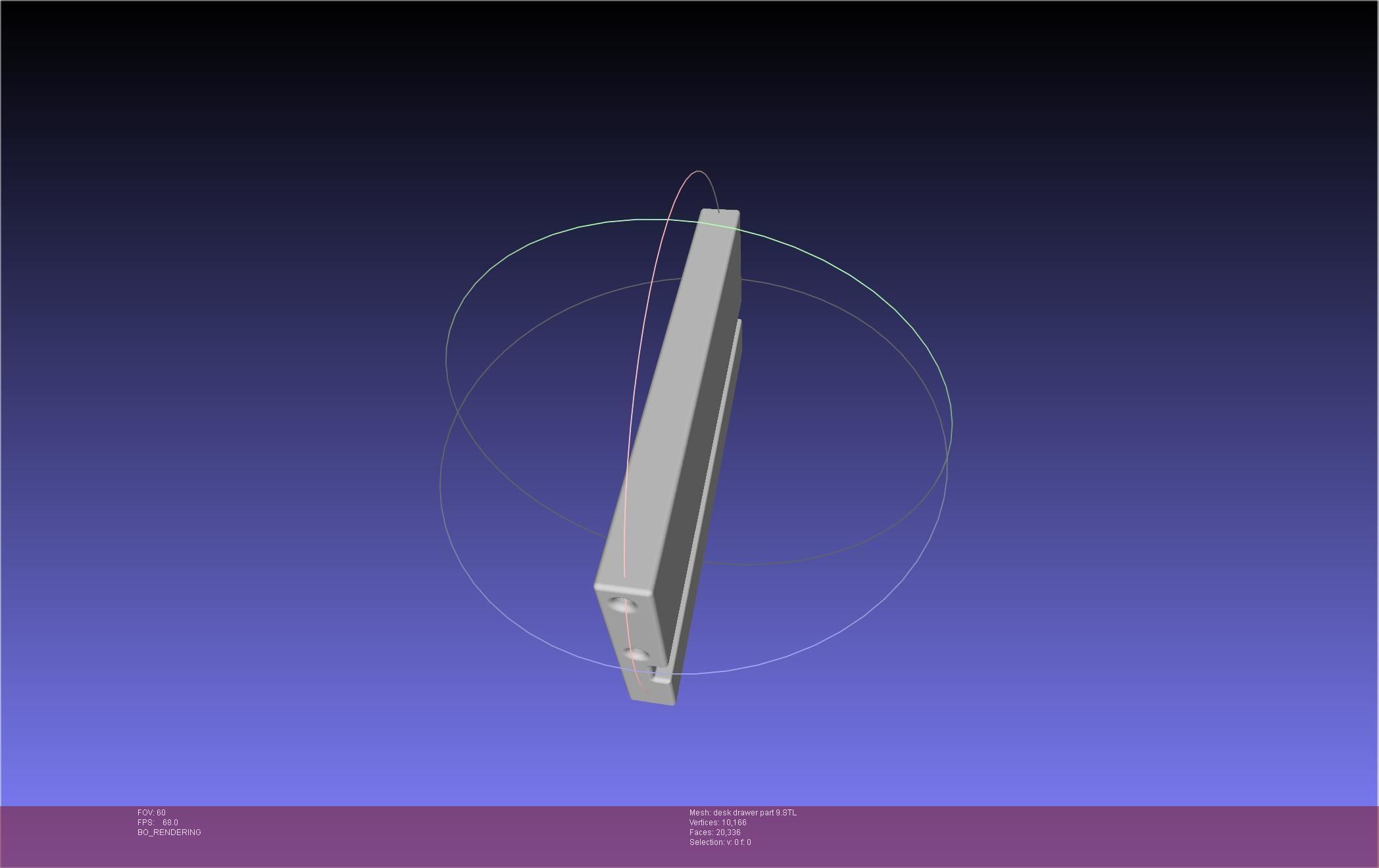 Basic Desk Drawer STL 3D print model_93