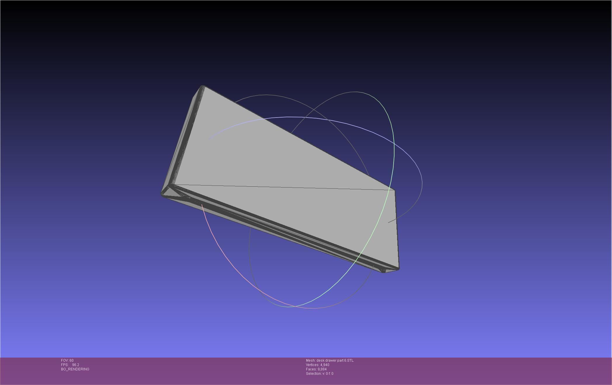 Basic Desk Drawer STL 3D print model_69