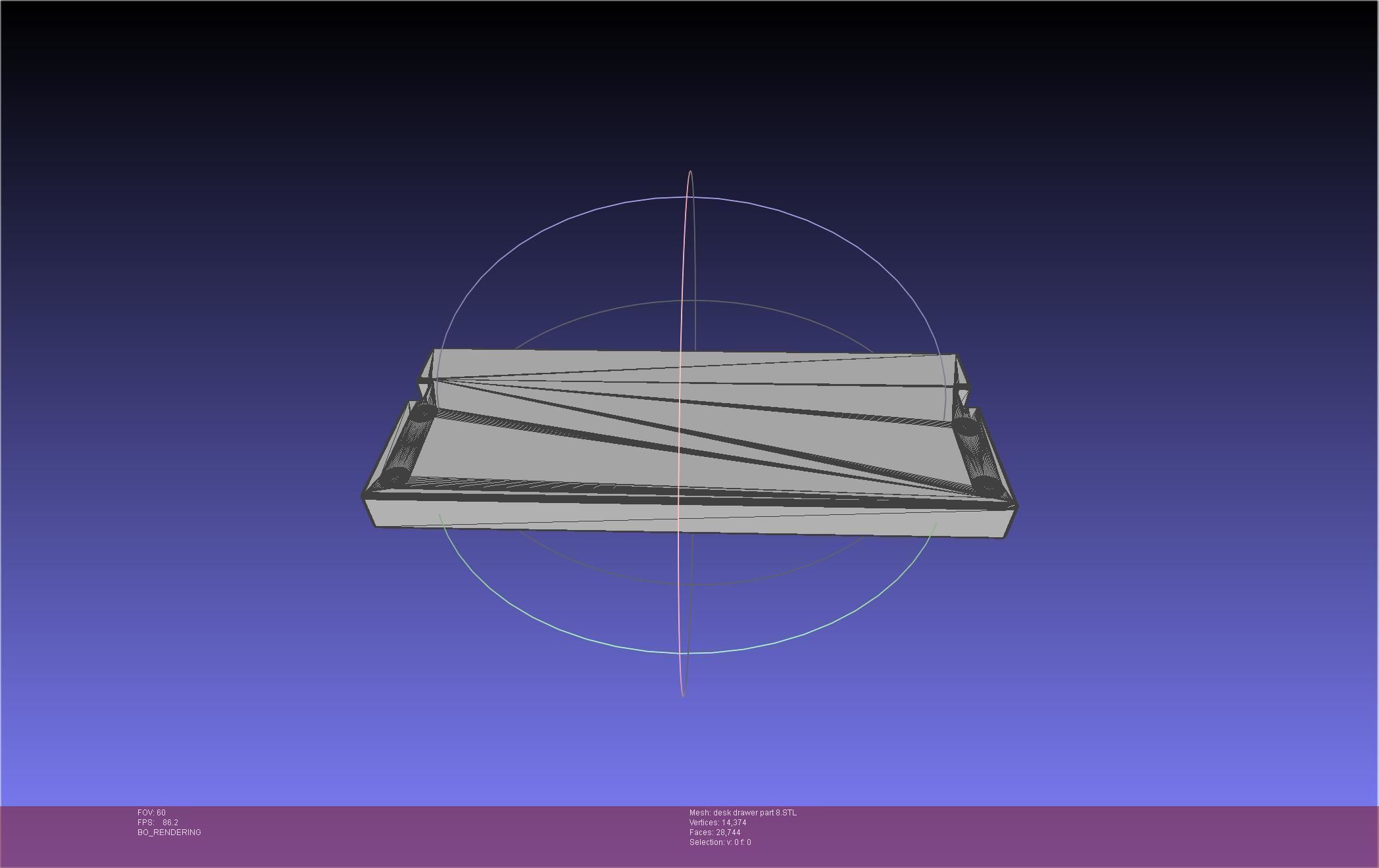 Basic Desk Drawer STL 3D print model_85