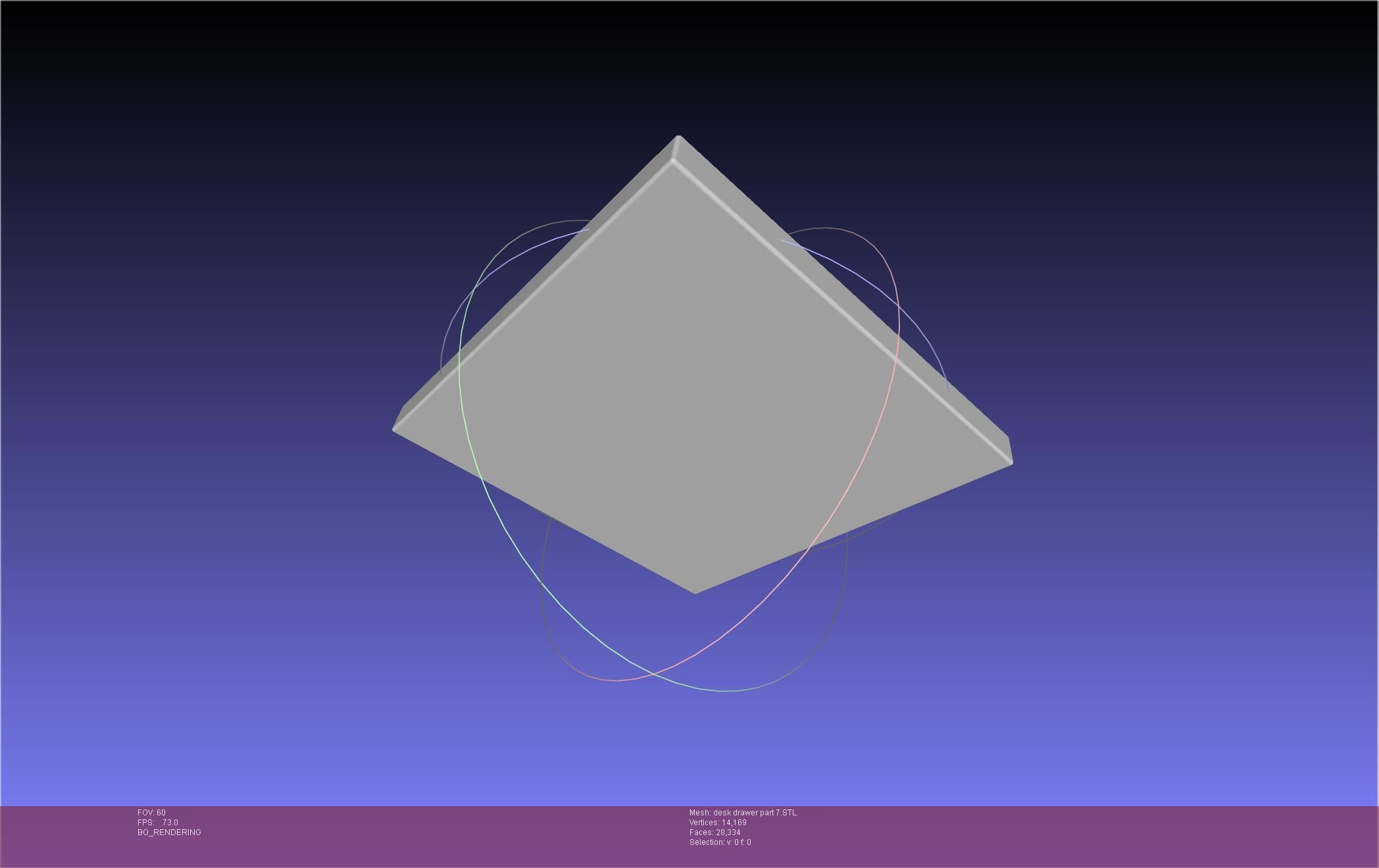 Basic Desk Drawer STL 3D print model_73