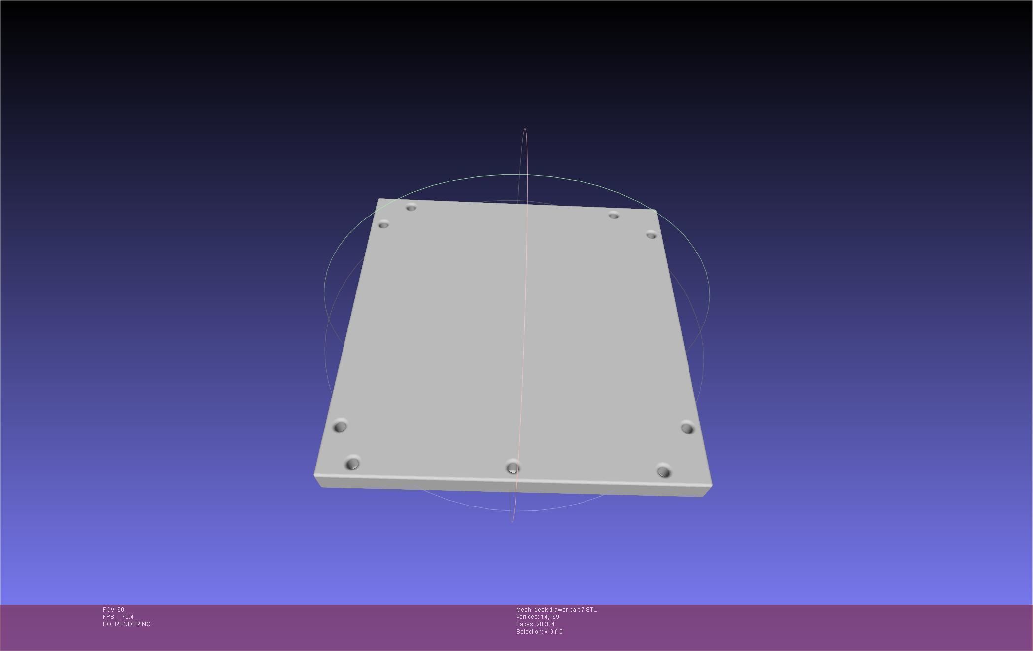 Basic Desk Drawer STL 3D print model_71