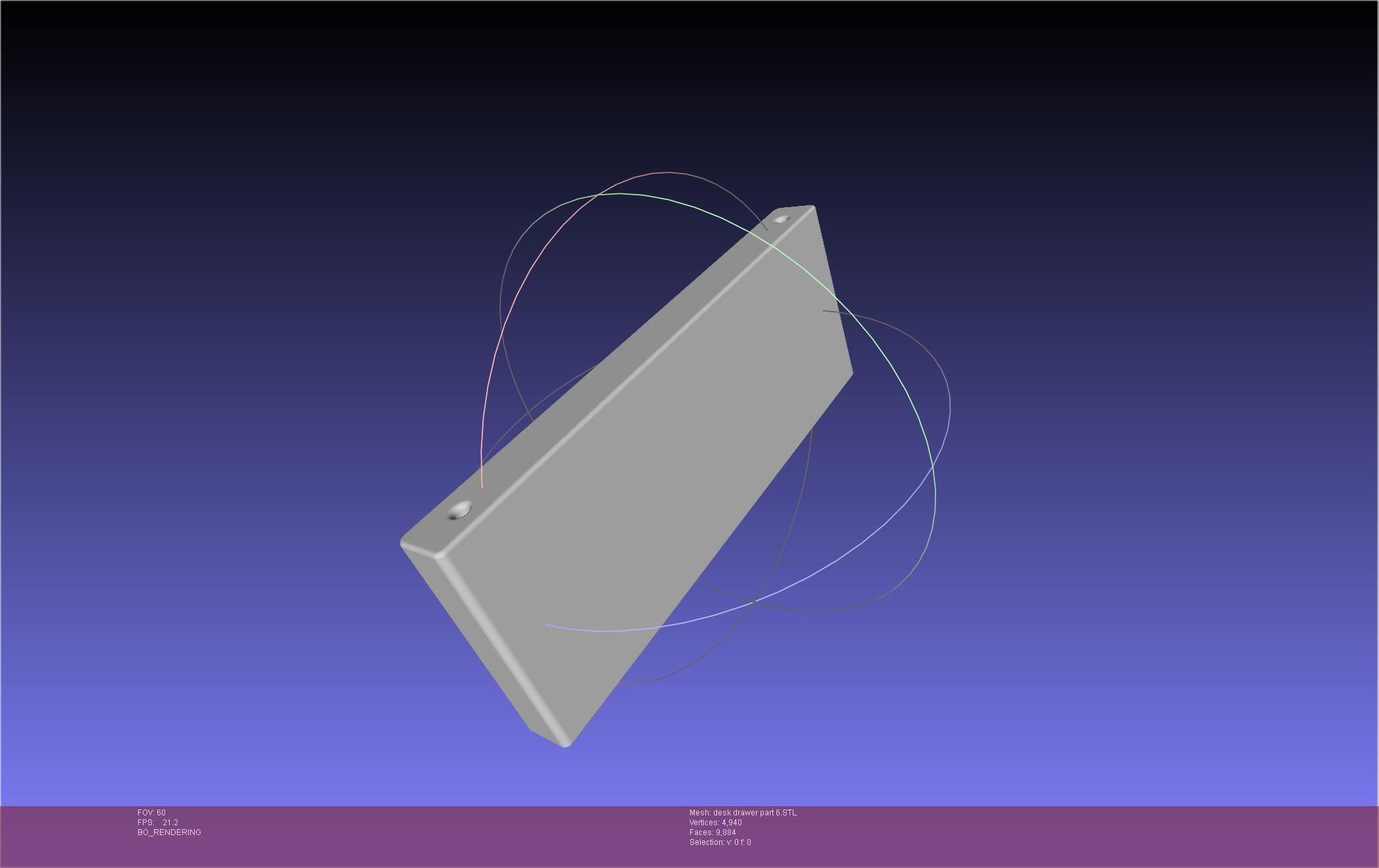 Basic Desk Drawer STL 3D print model_67