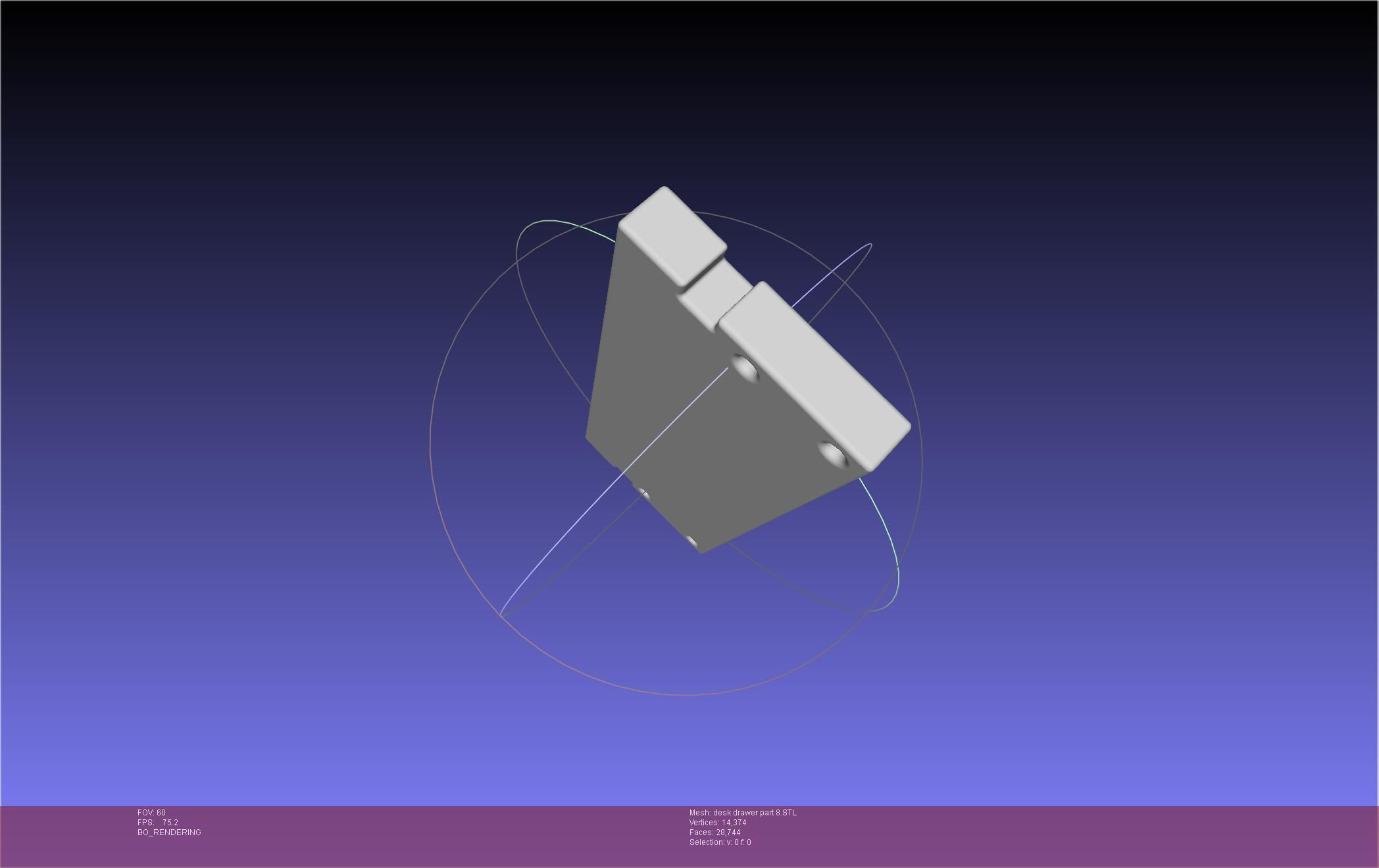 Basic Desk Drawer STL 3D print model_82