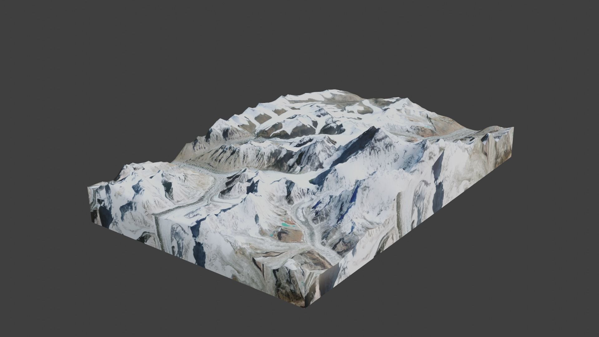 Changtse Mountain Low-poly 3D model_2