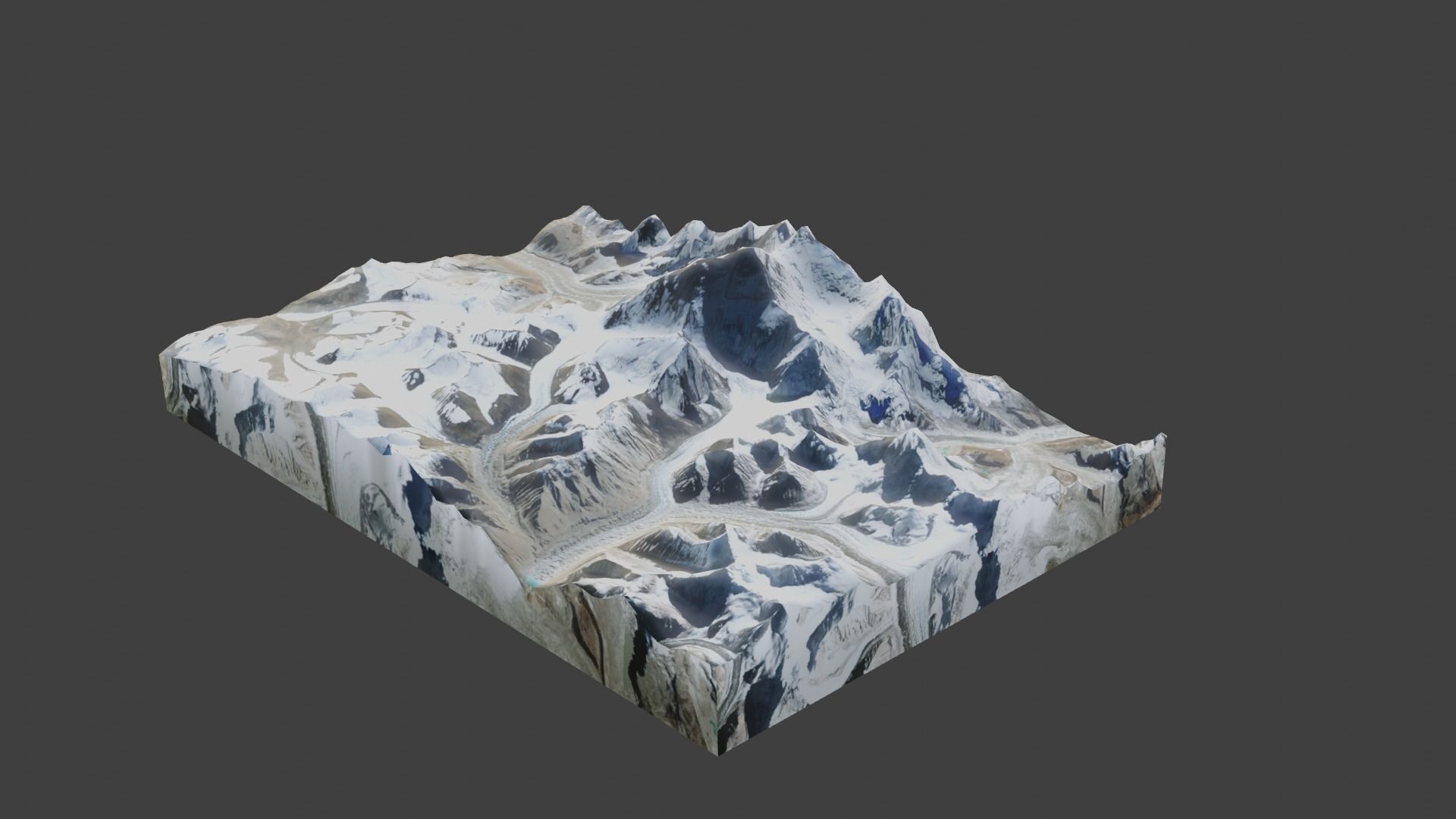 Changtse Mountain Low-poly 3D model_3