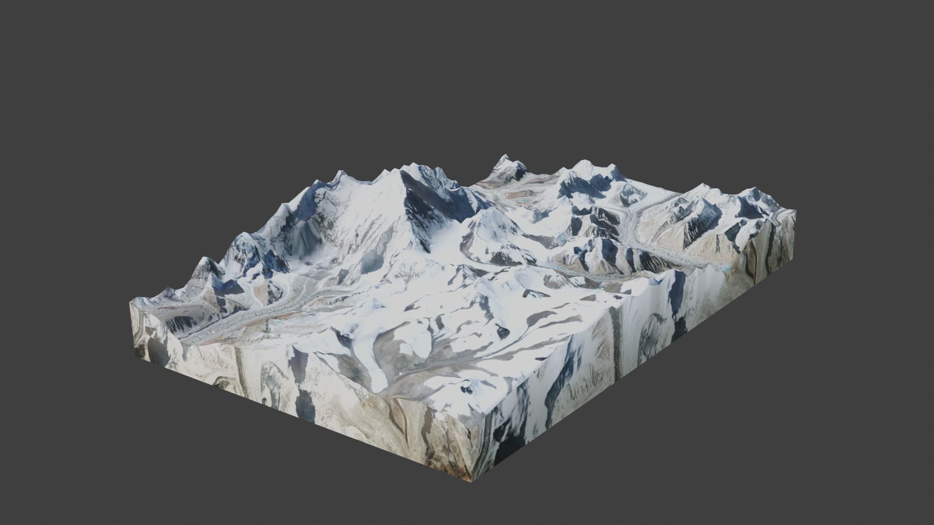 Changtse Mountain Low-poly 3D model_4