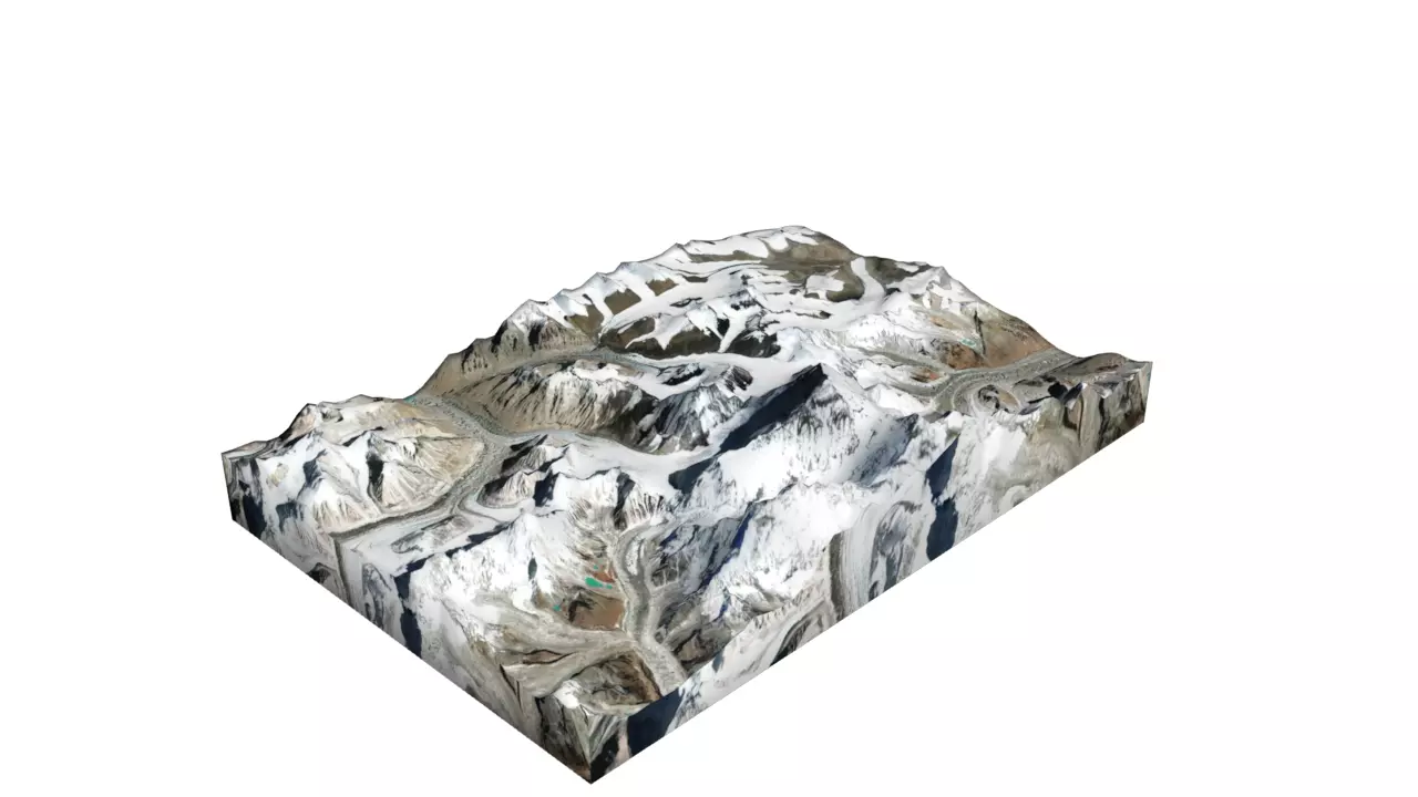 Changtse Mountain Low-poly 3D model_0