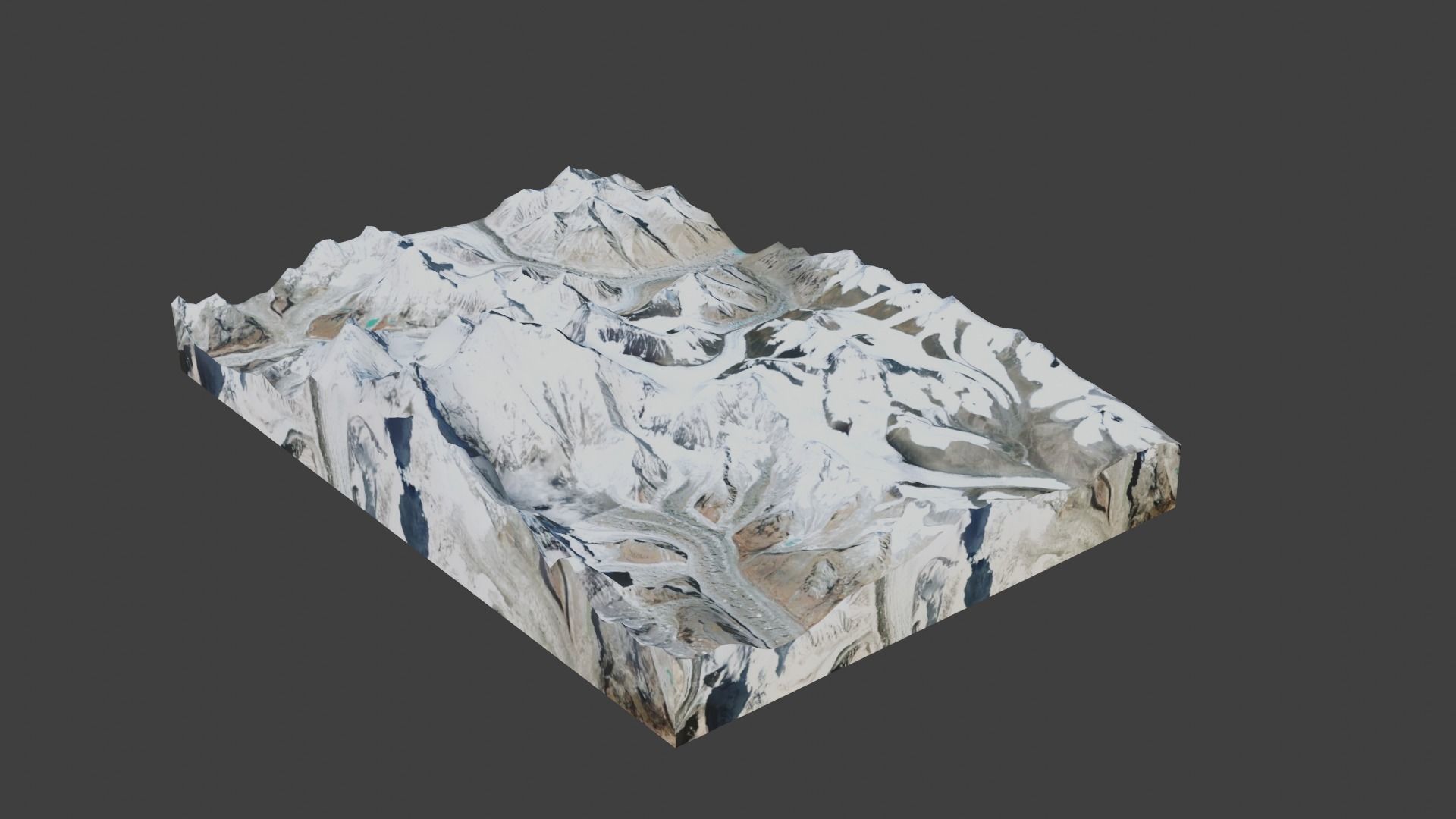 Changtse Mountain Low-poly 3D model_1